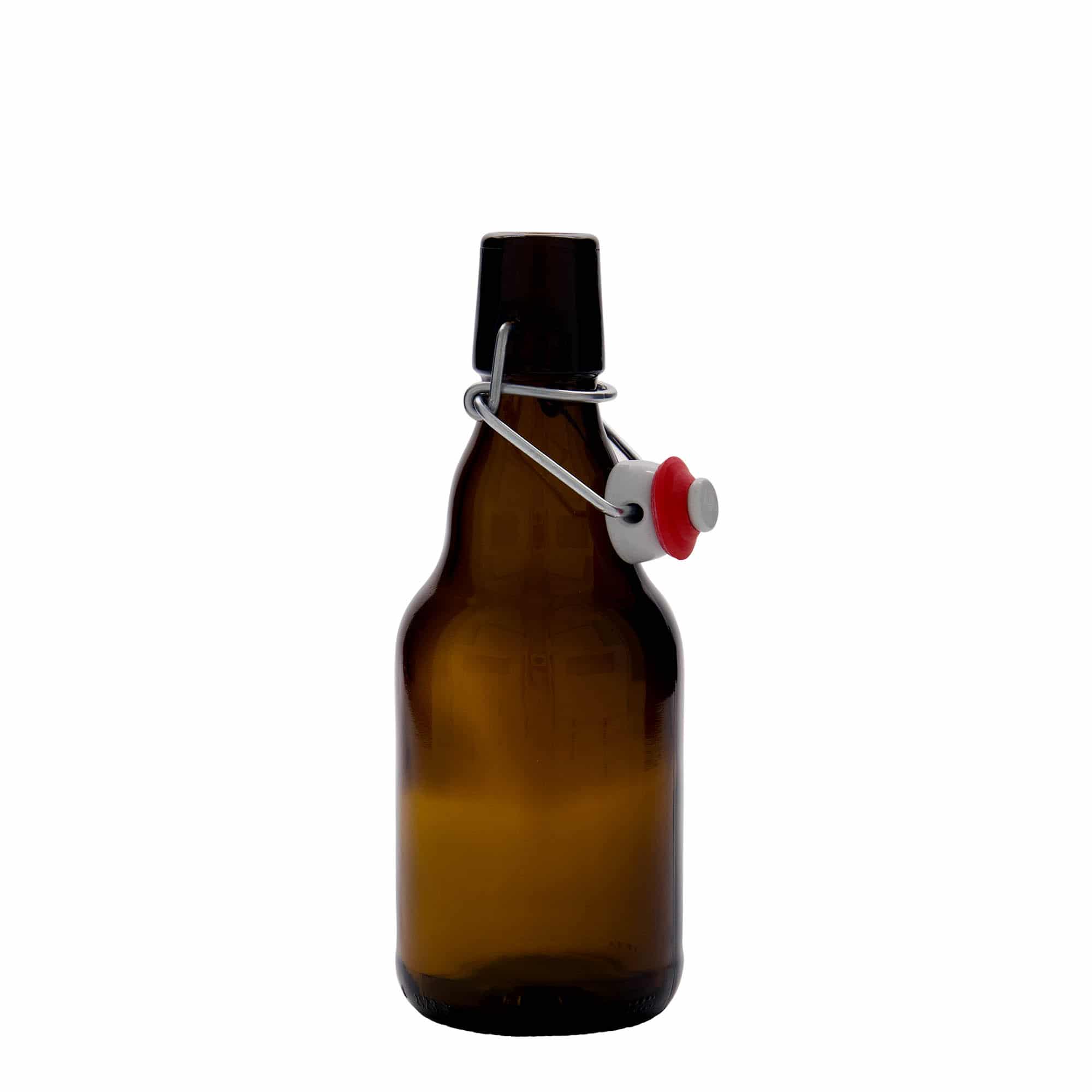 330 ml ølflaske "Steinie", glass, brun, åpning: Bøylelokk