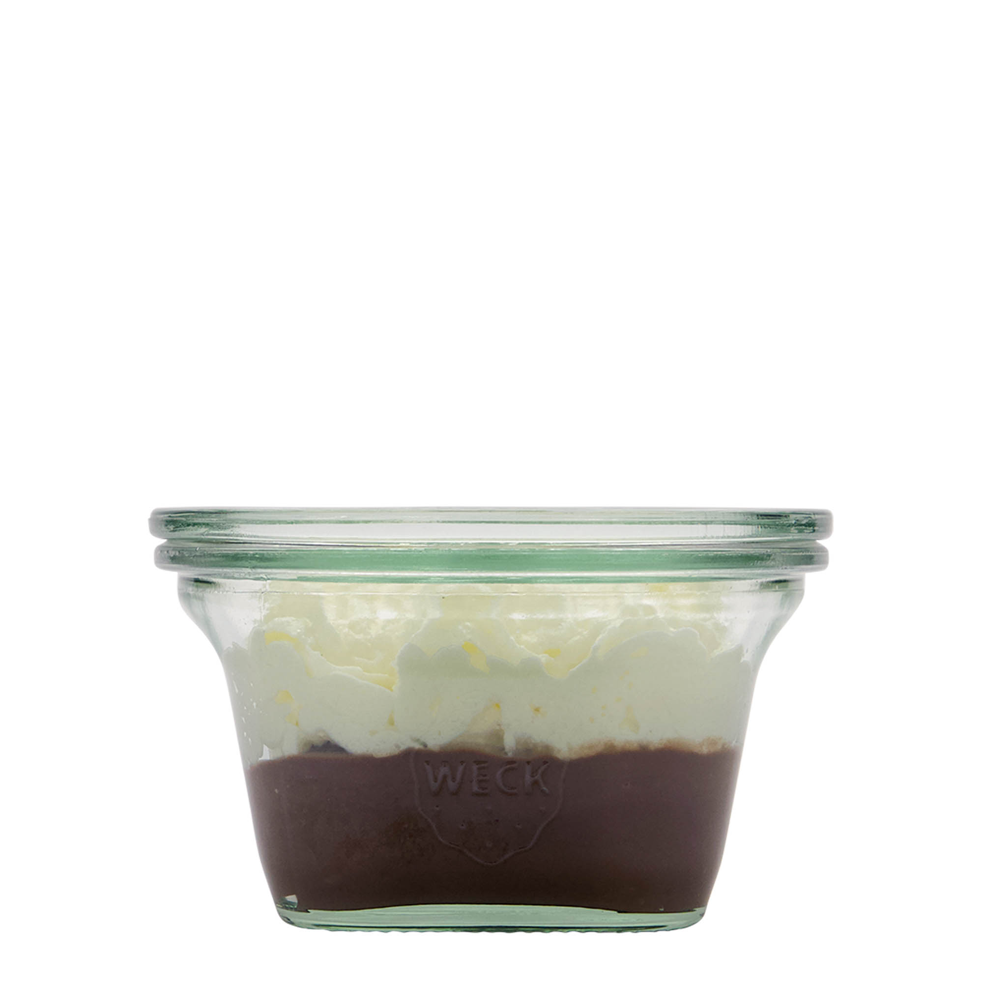 290 ml WECK-Quadroglass, firkantet, åpning: rund kant 290 ml WECK-Quadroglass, firkantet, åpning: rund kant