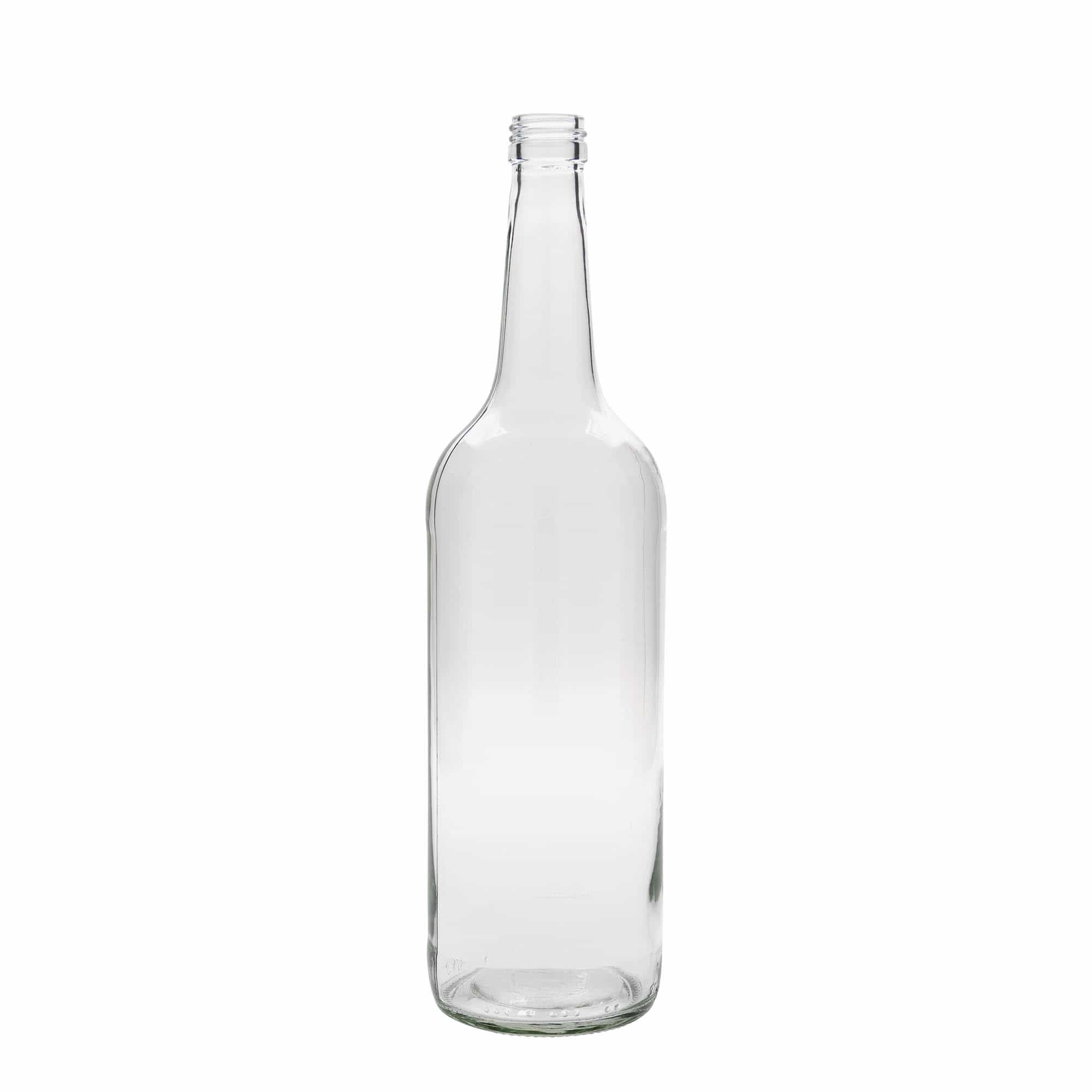 1000 ml glassflaske rett hals, åpning: PP28 1000 ml glassflaske rett hals, åpning: PP28