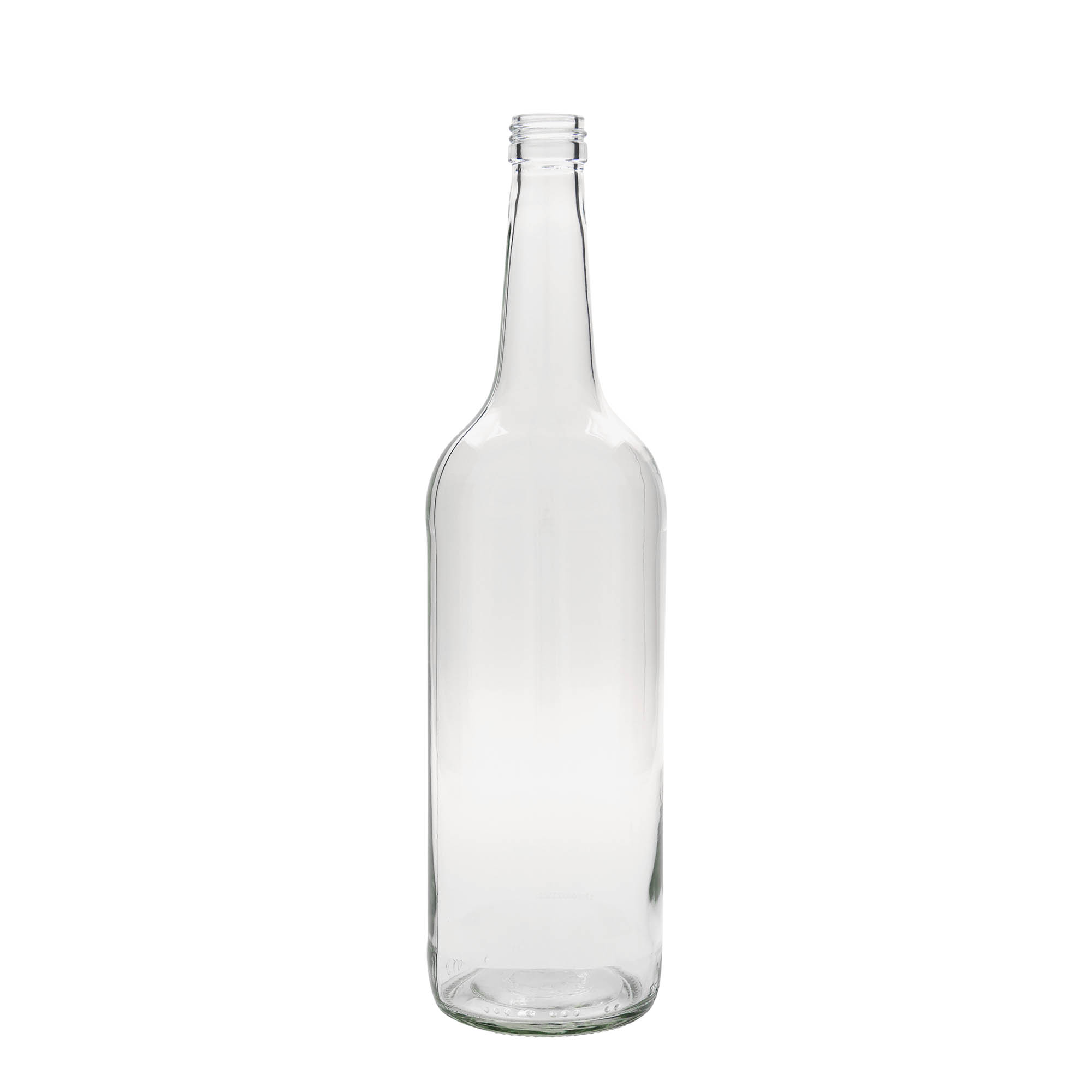 1.000 ml glassflaske med rett hals, åpning: PP 28