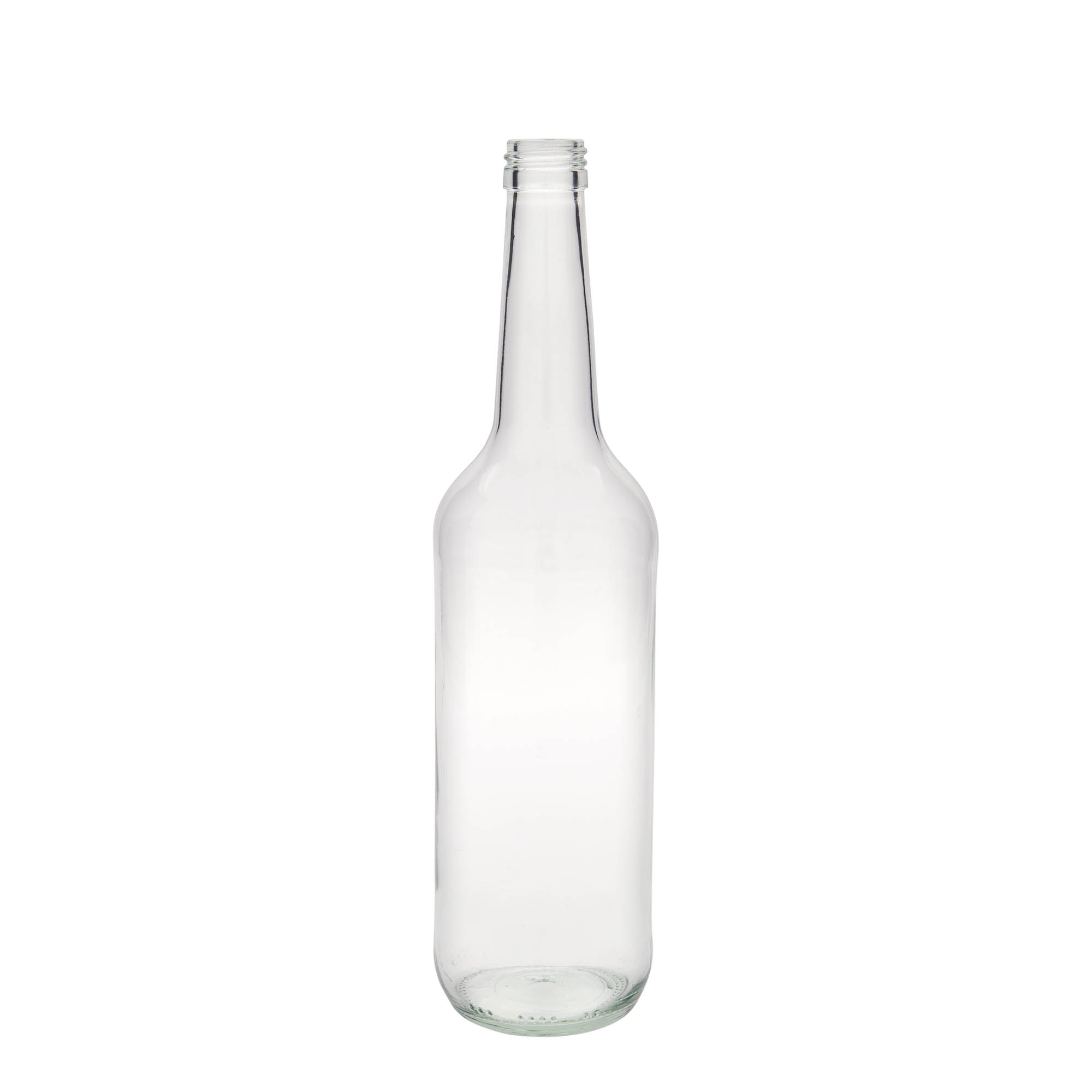 700 ml glassflaske med rett hals, åpning: PP 28