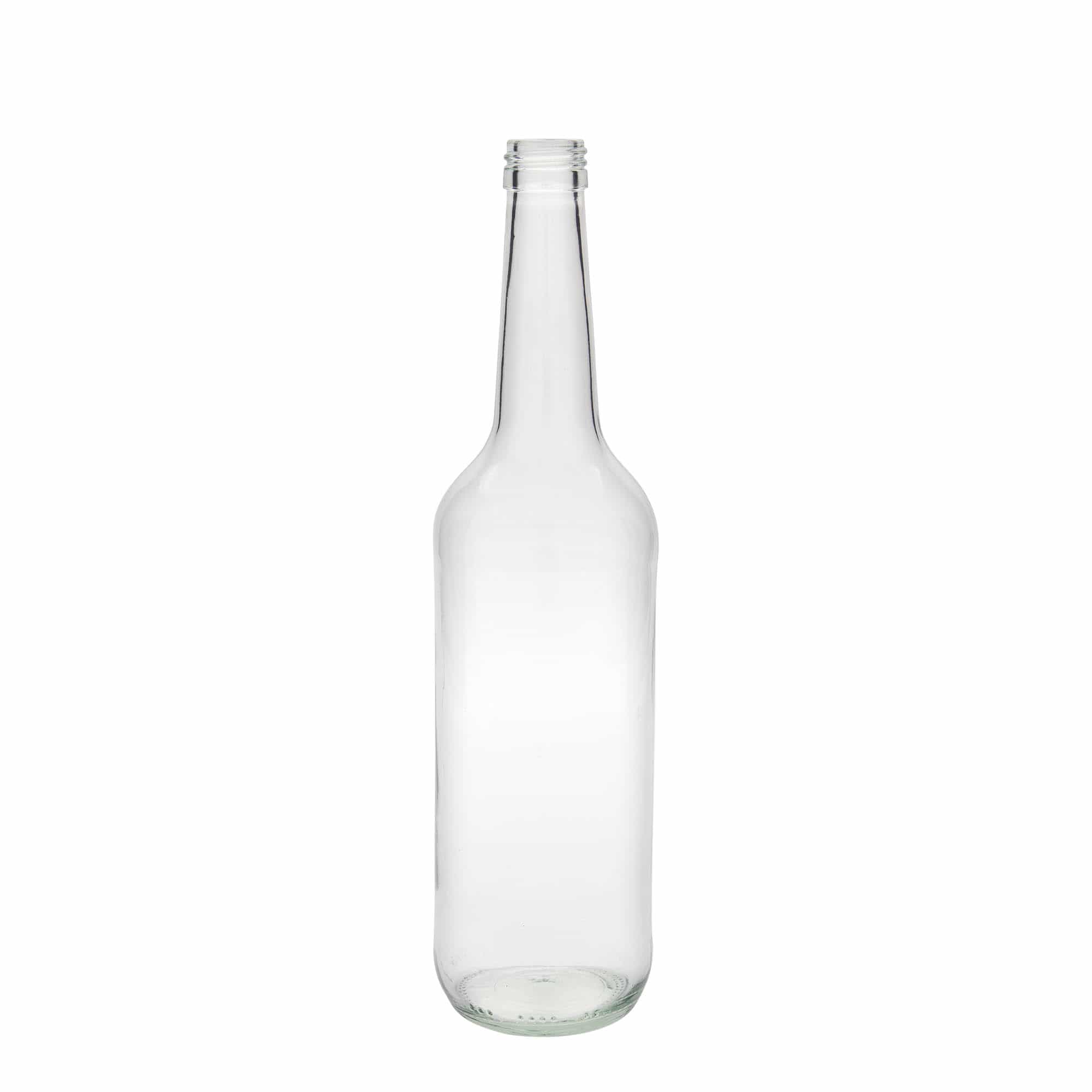 700 ml glassflaske med rett hals, åpning: PP 28