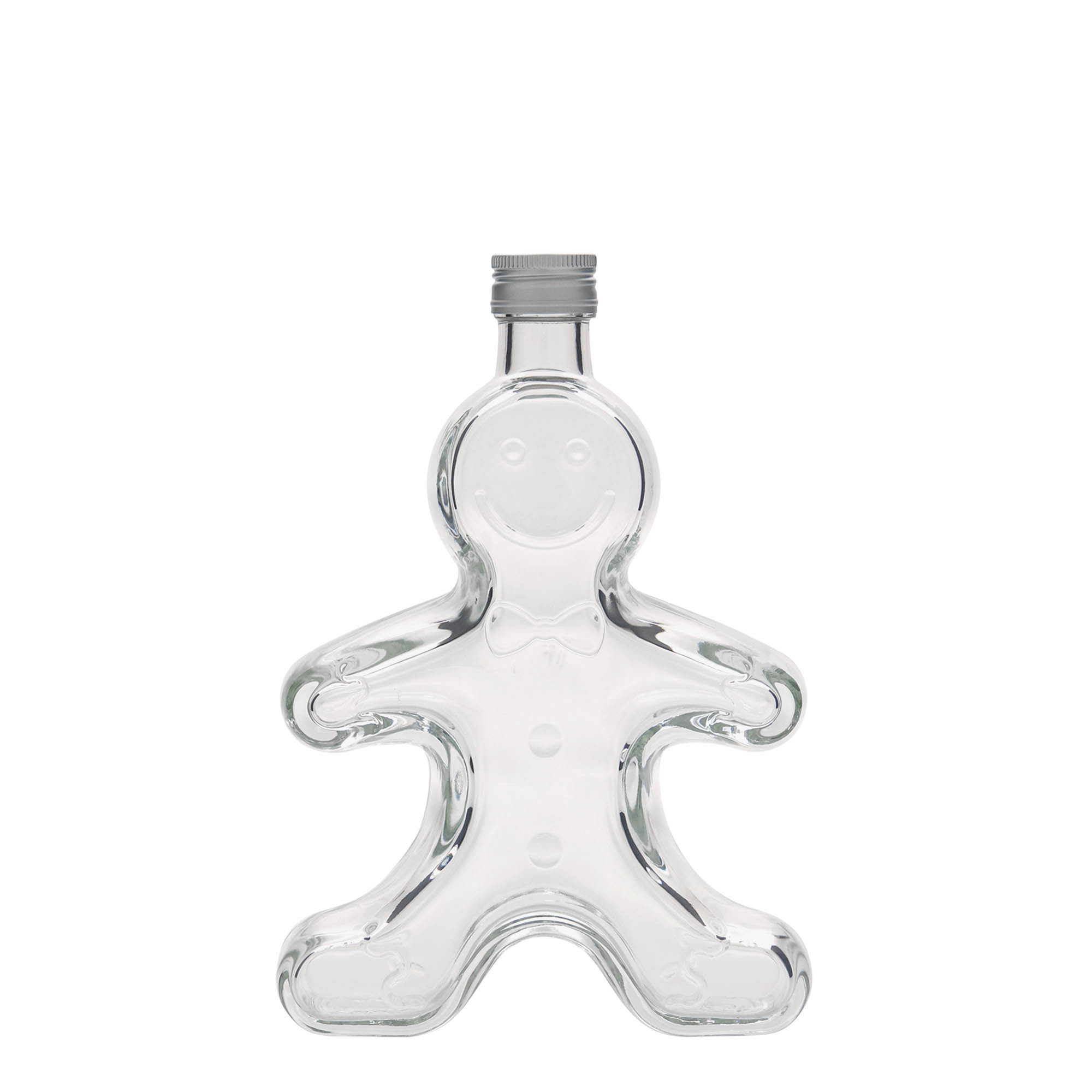 250 ml glassflaske 'Pepperkakemann', åpning: PP 24