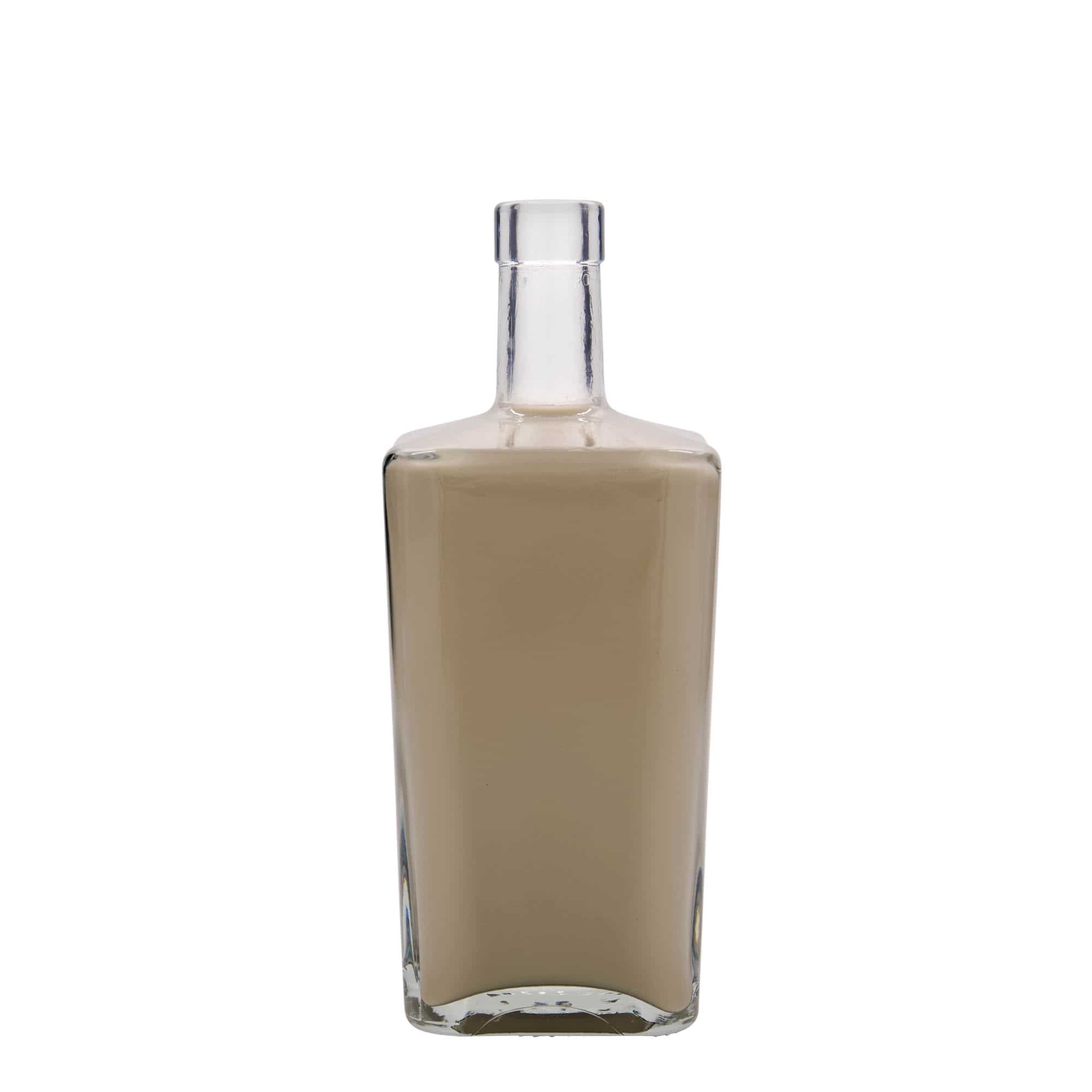 700 ml glassflaske "Noel", kvadratisk, åpning: Kork
