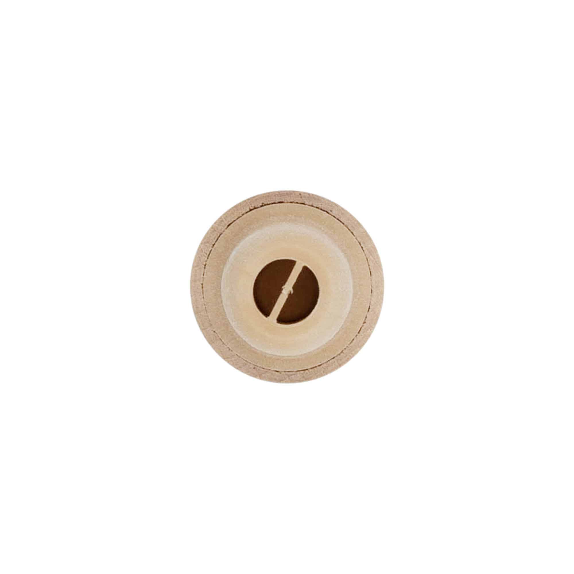 Håndtappingskork med doseringsåpning 19 mm, tre/plast, beige, for åpning: kork