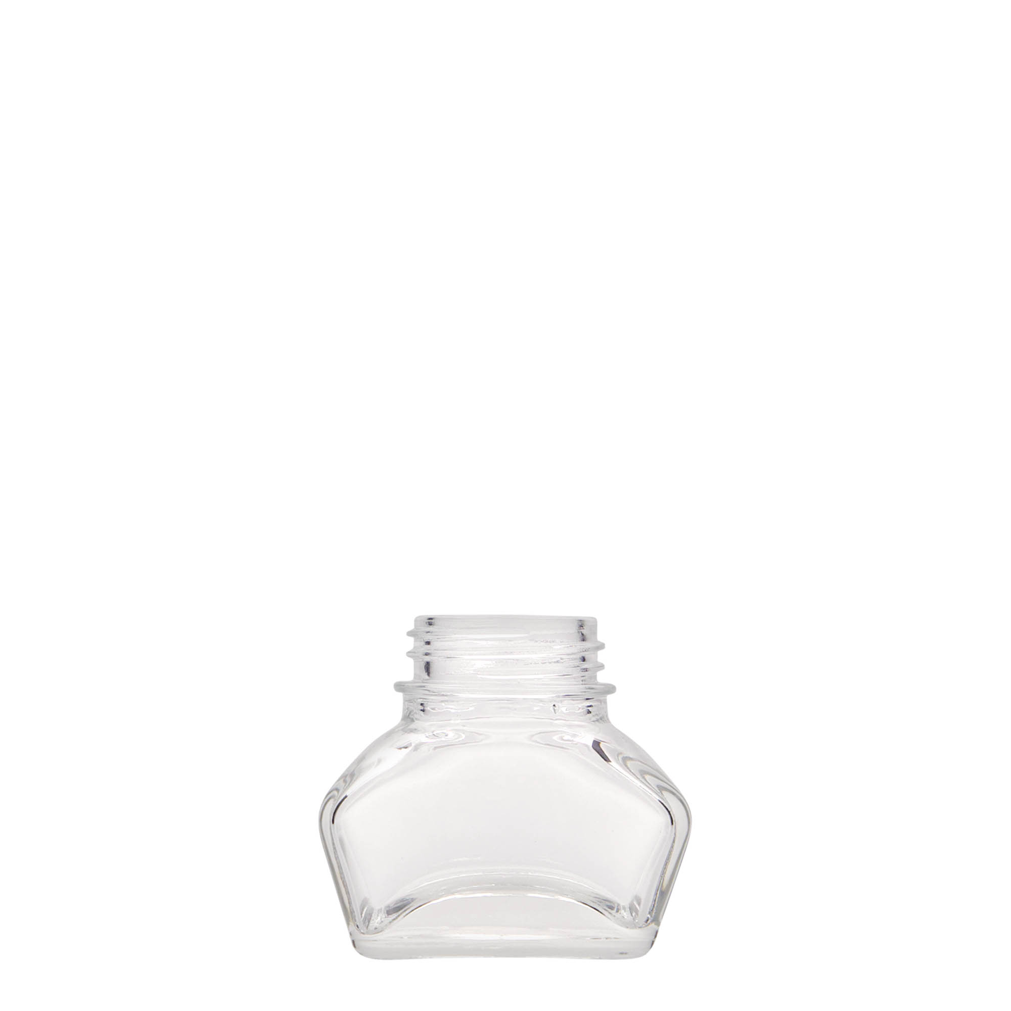 30 ml blekkflaske, rektangulær, åpning: skrukork