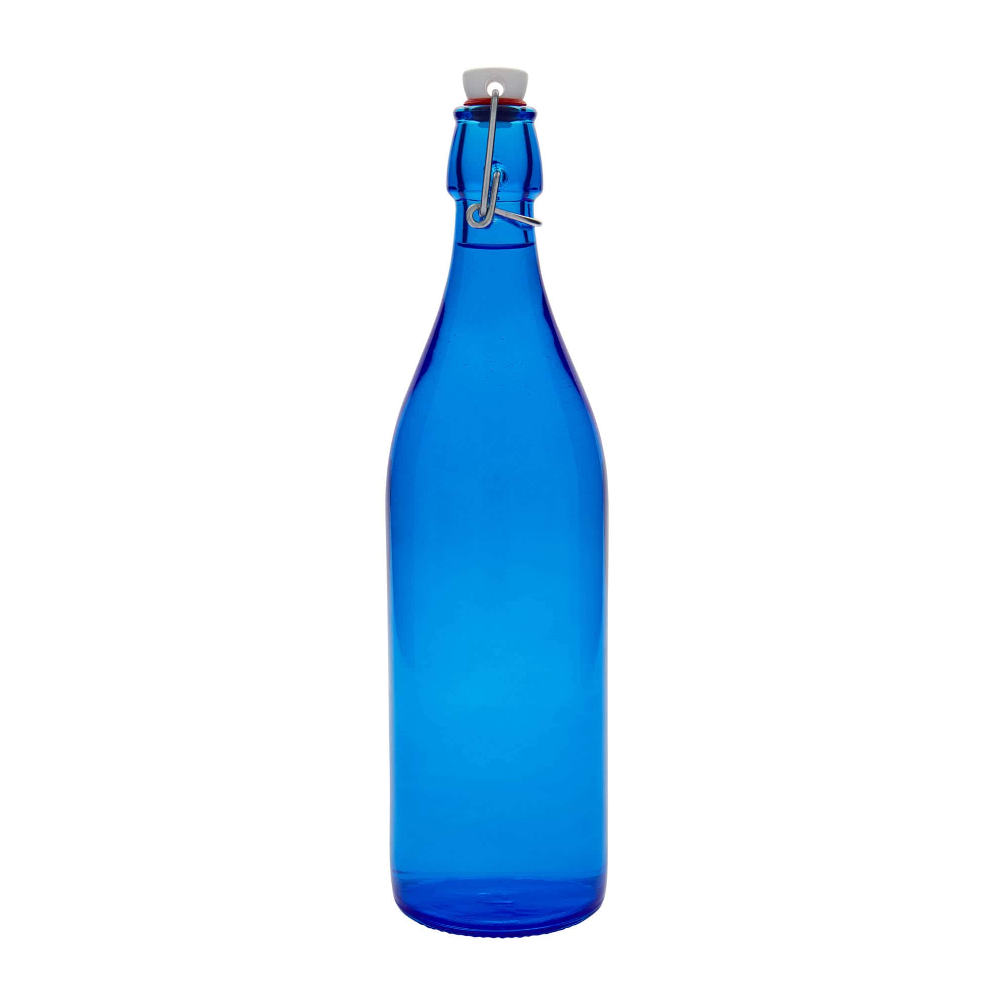 1.000 ml glassflaske 'Giara', blå, åpning: patentlokk