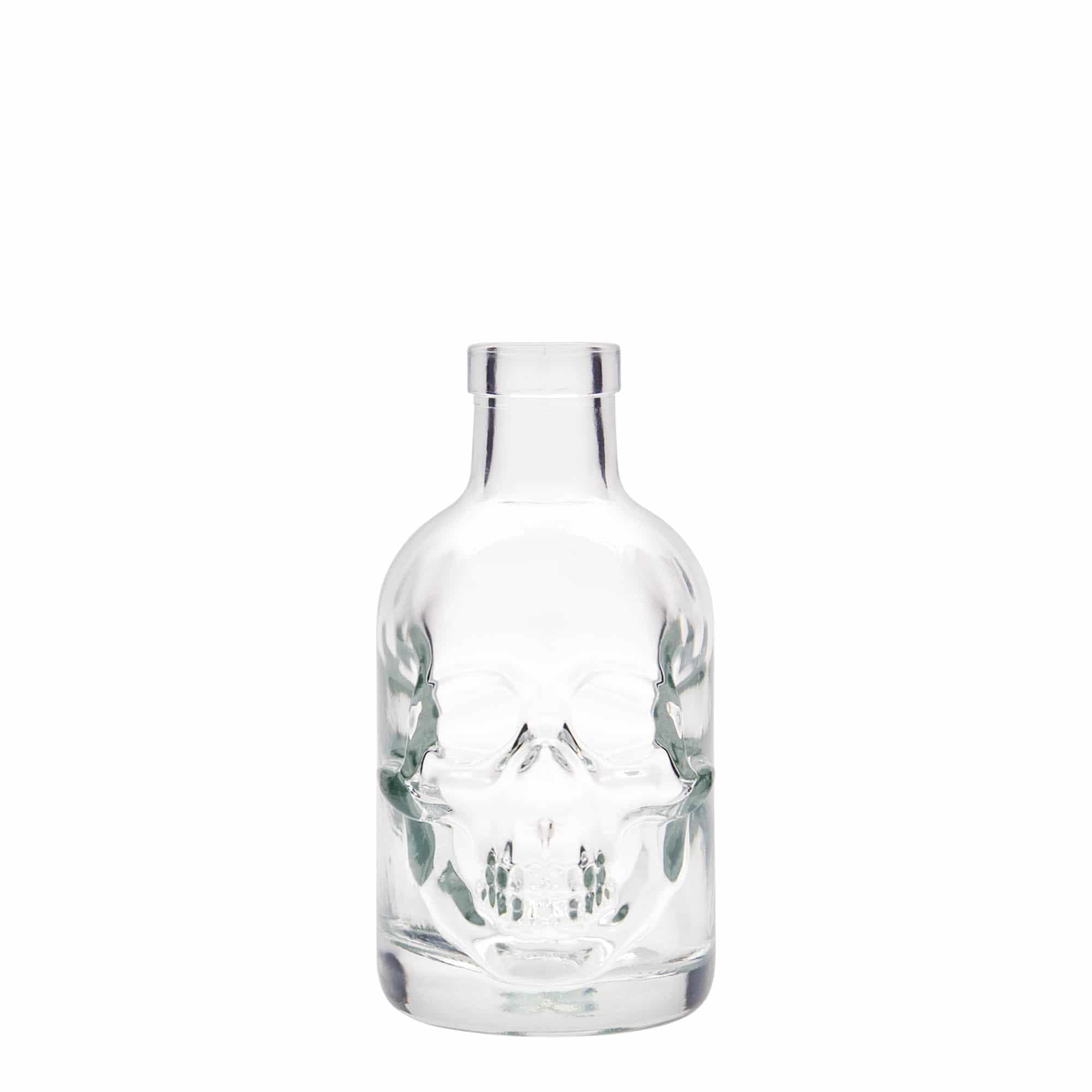200 ml glassflaske "Hodeskalle", åpning: Kork