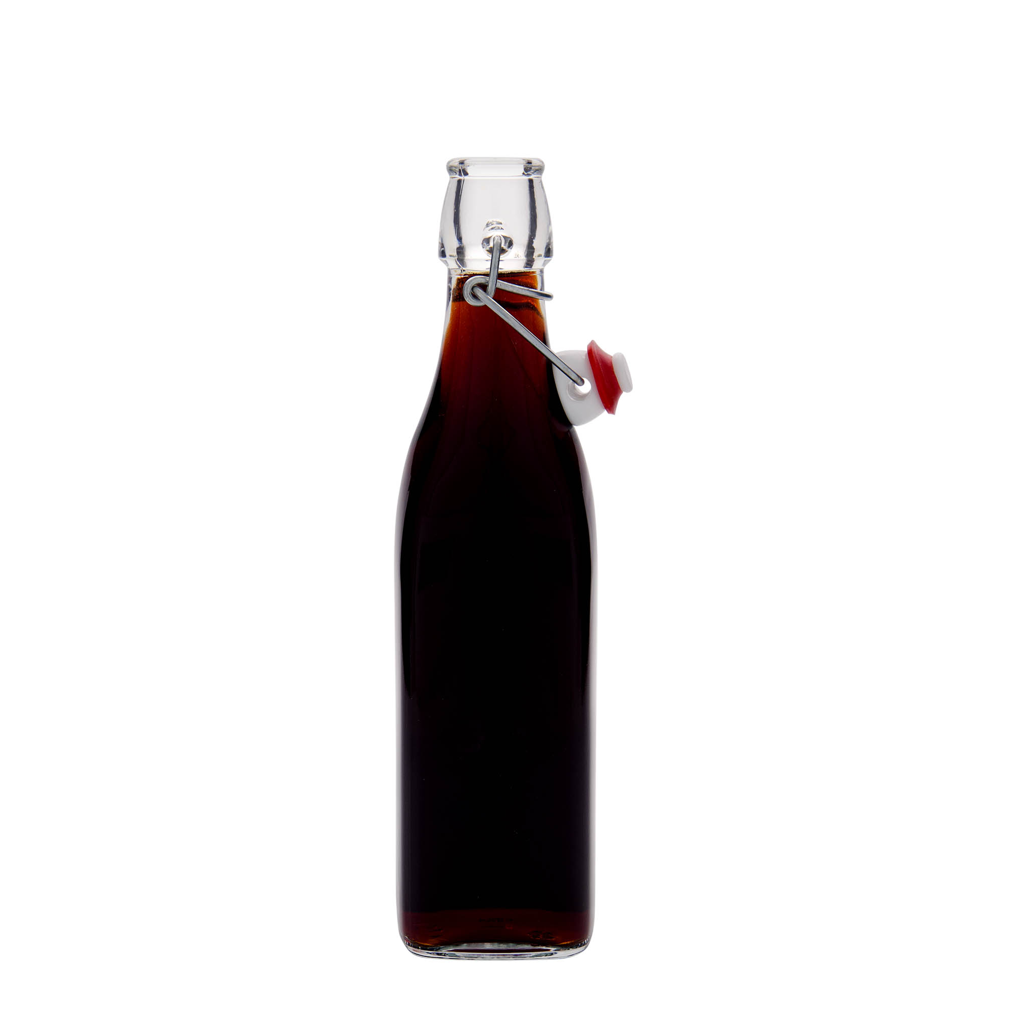 500 ml glassflaske 'Swing, firkantet, åpning: patentlokk'