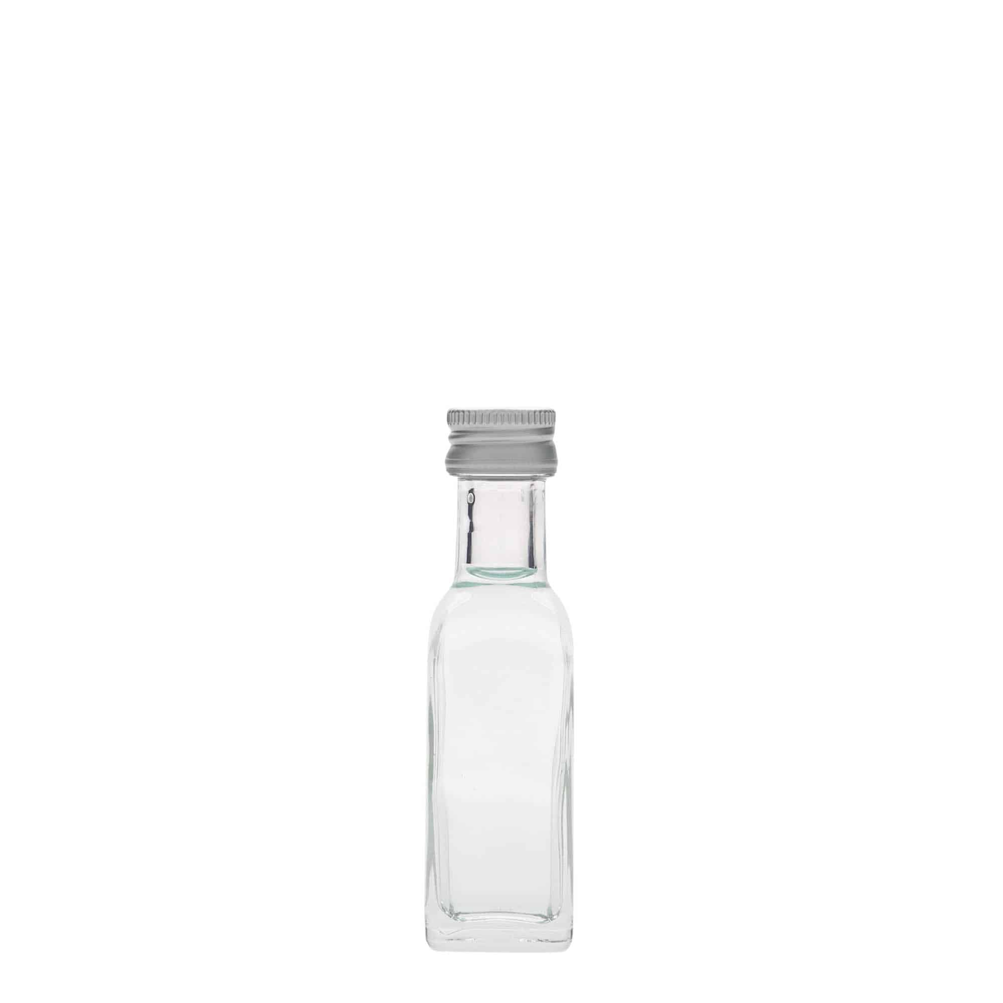 20 ml glassflaske "Marasca", kvadratisk, åpning: PP 18