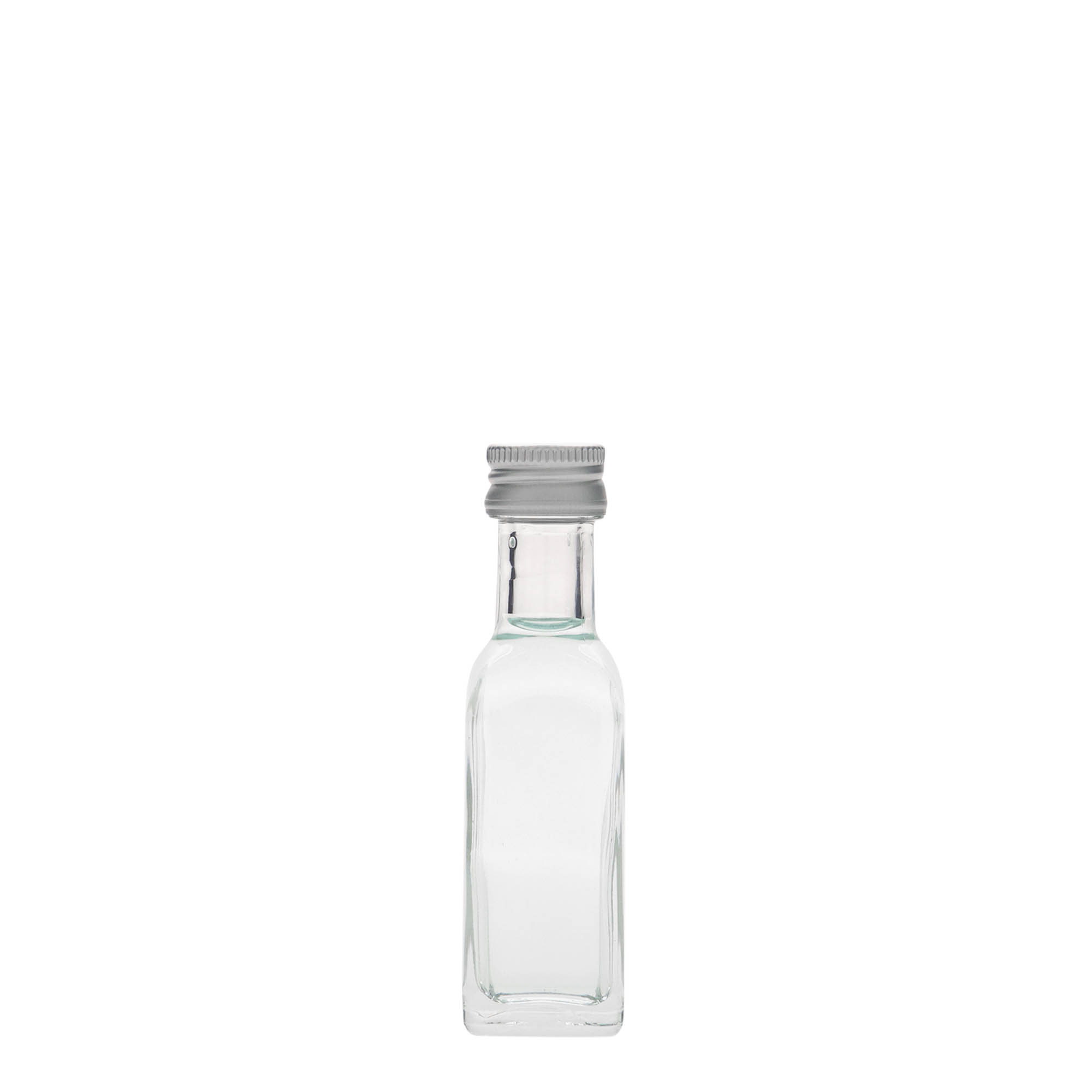20 ml glassflaske 'Marasca', firkantet, åpning: PP 18 20 ml glassflaske 'Marasca', firkantet, åpning: PP 18