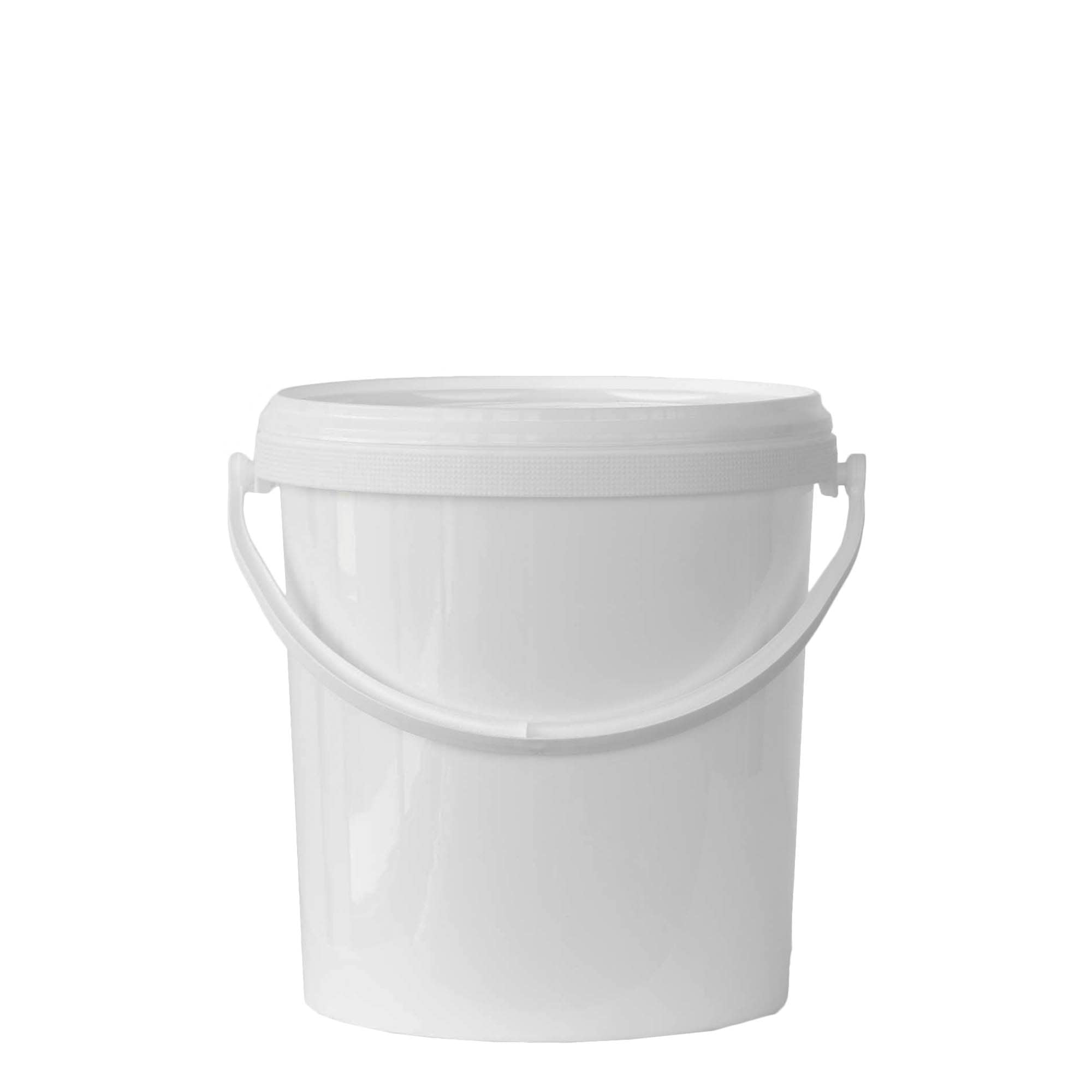 6 l bøtte, PP-plast, hvit