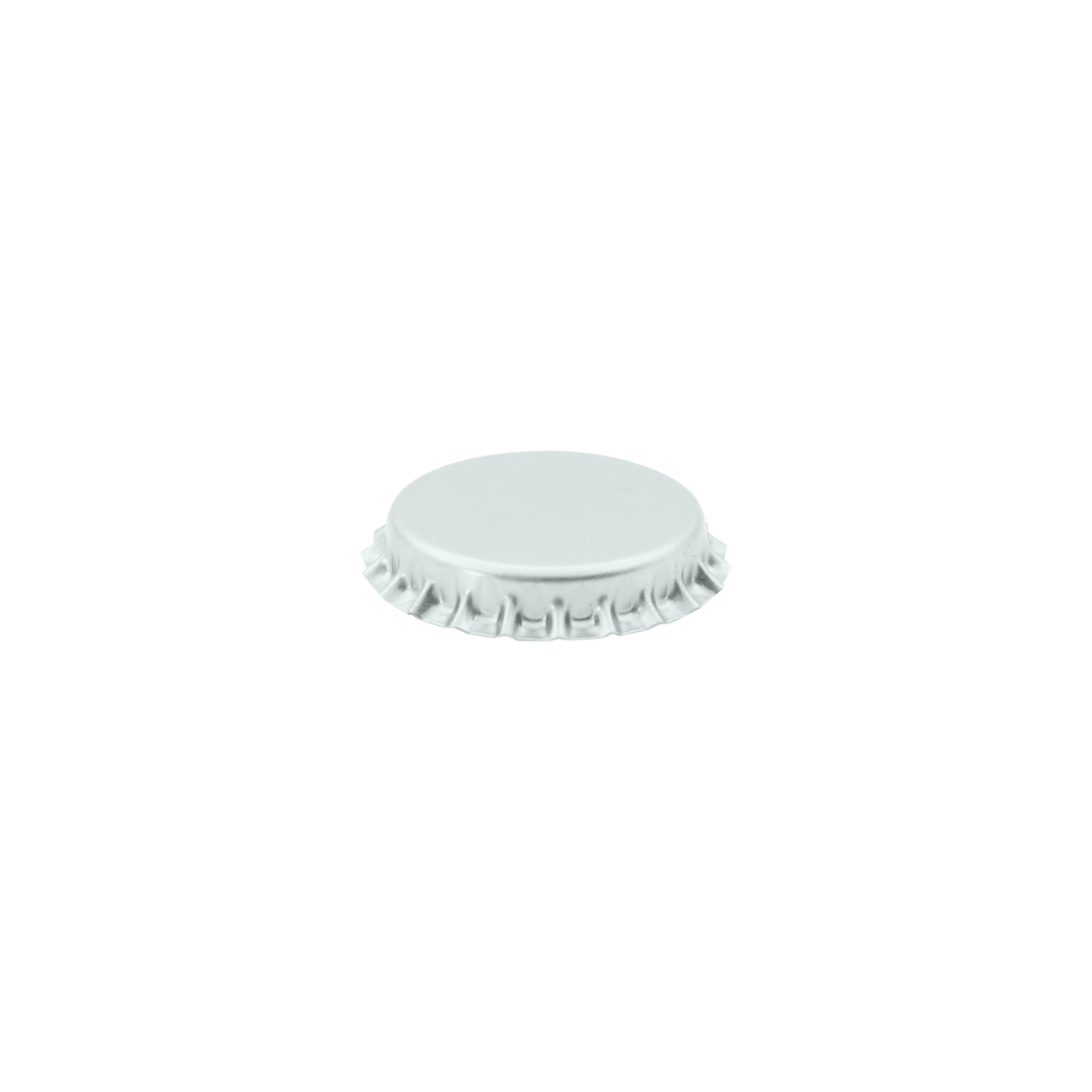 Kronkork 29 mm, metall, sølv Kronkork 29 mm, metall, sølv
