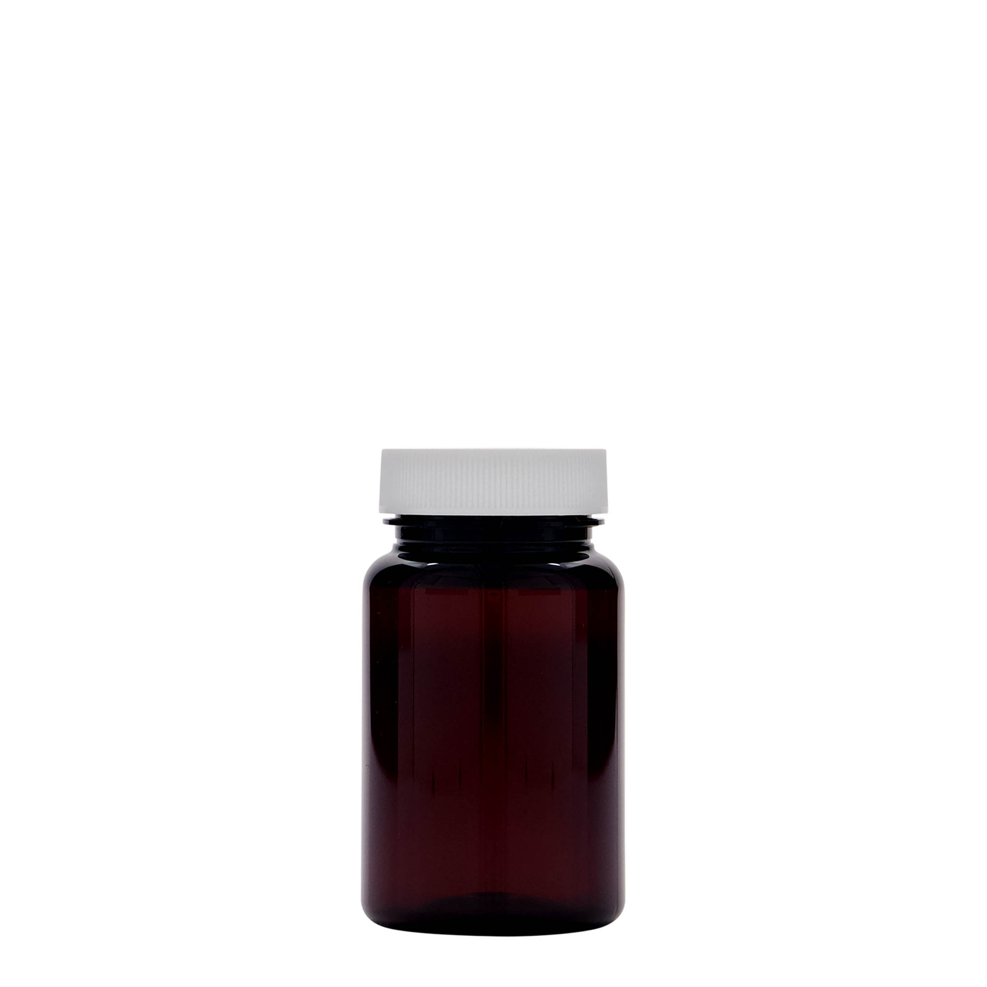 75 ml PET-beholder, plast, brun, åpning: 38/400