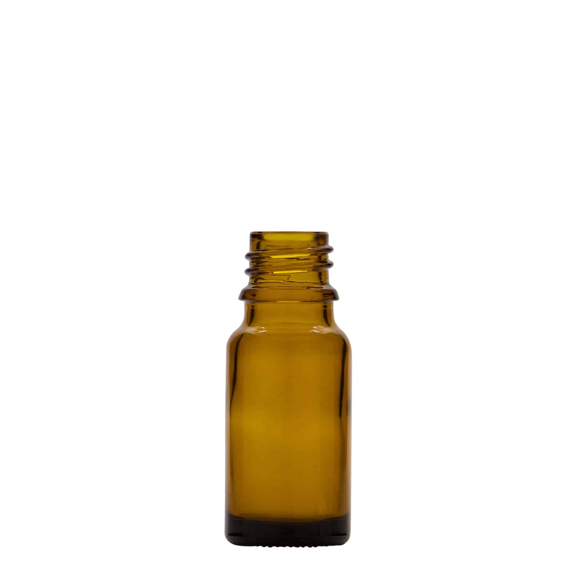 10 ml medisinsk flaske med lotionpumpe, glass, brun, åpning: DIN 18