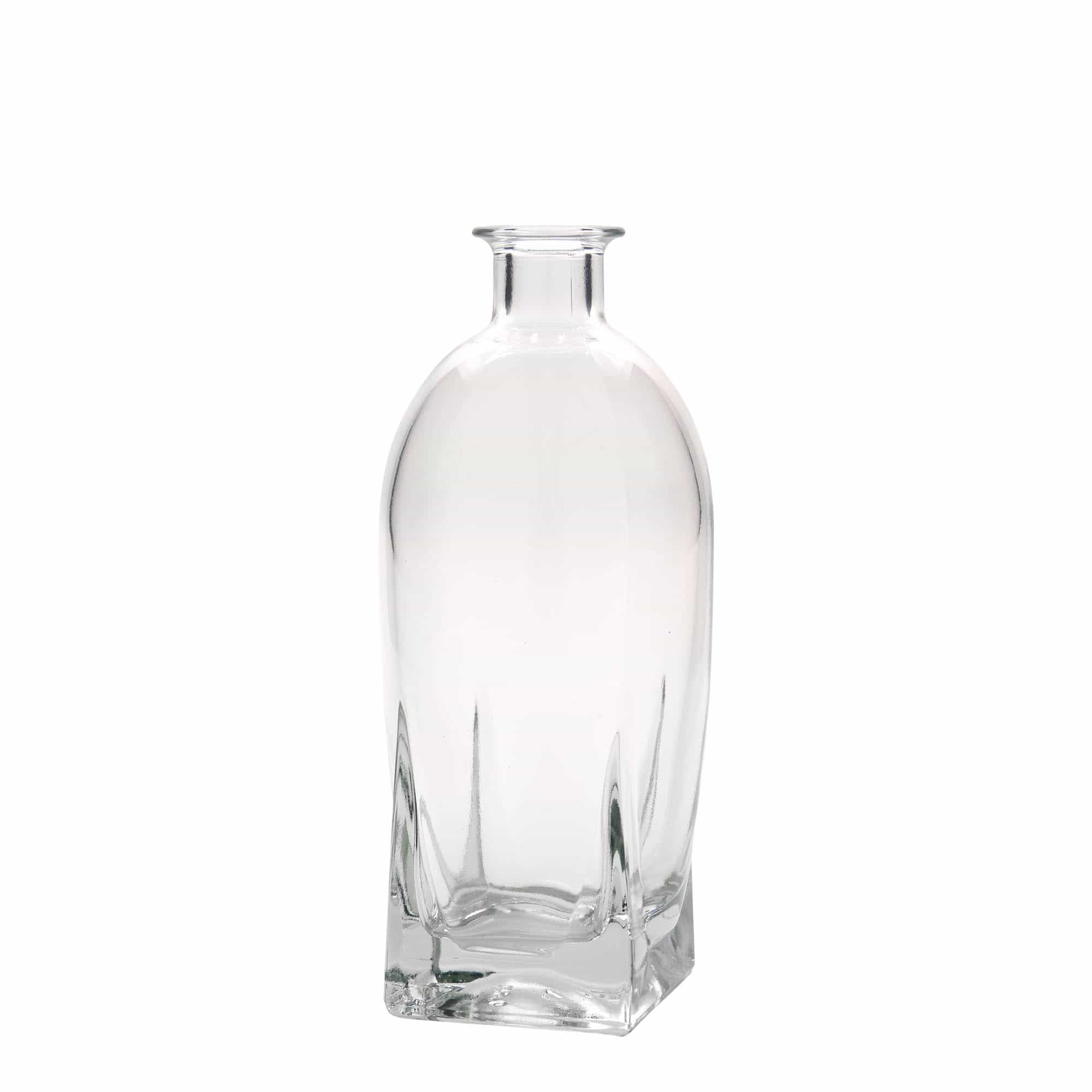 500 ml glassflaske "Zino", kvadratisk, åpning: Kork