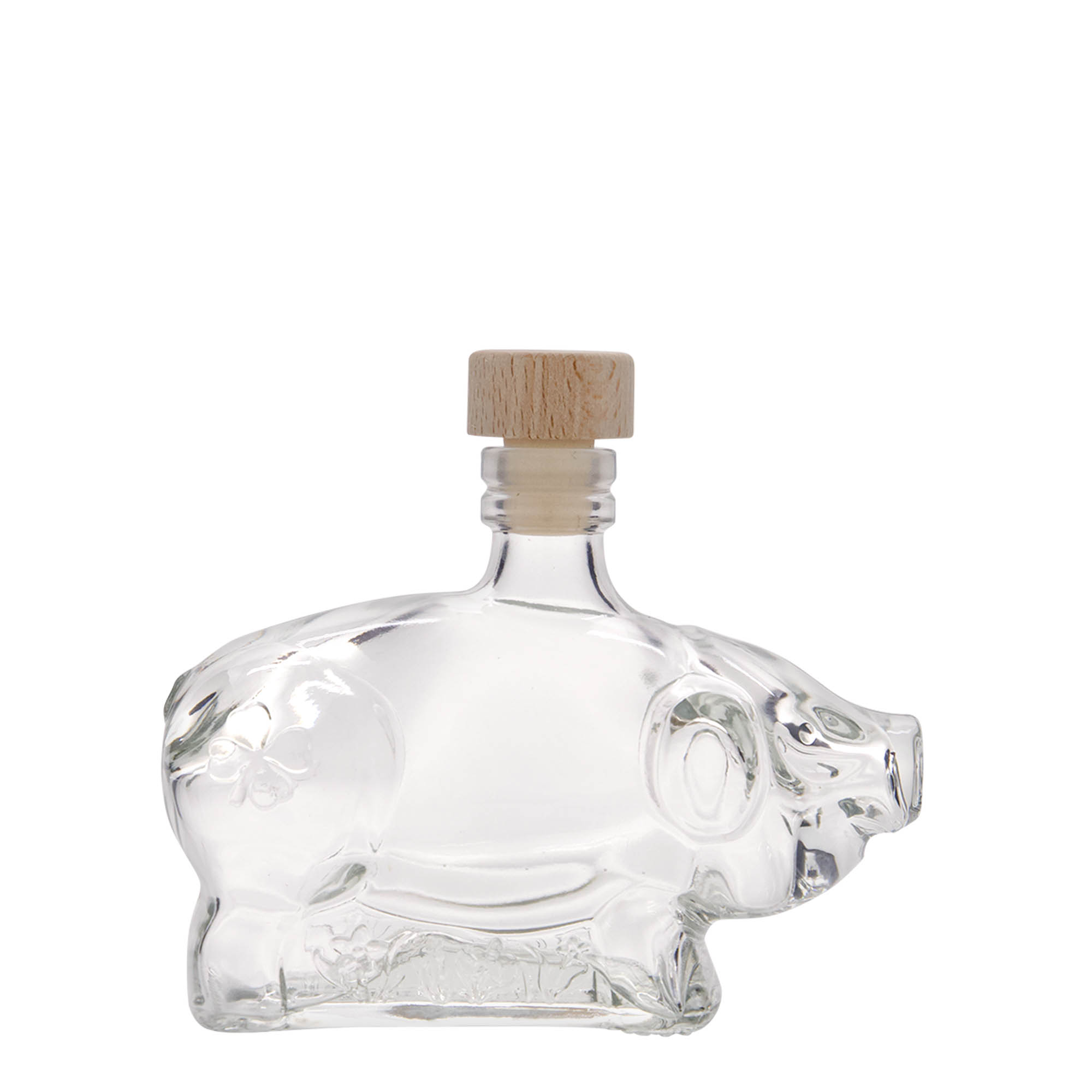 200 ml glassflaske 'Lykkesvin', åpning: kork