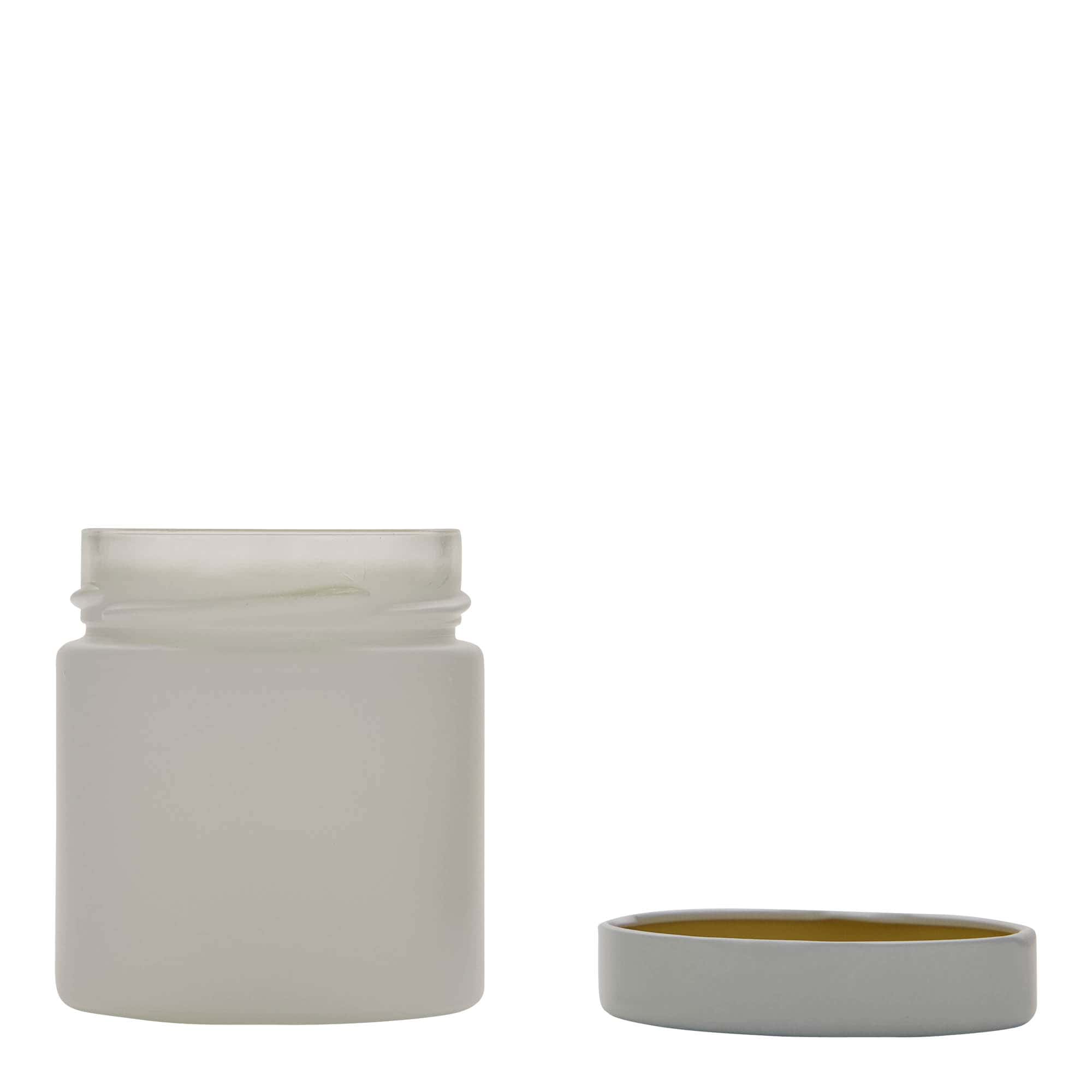 212 ml rundt glass "Aurora", hvit, åpning: Deep-Twist-Off (DTO 66)