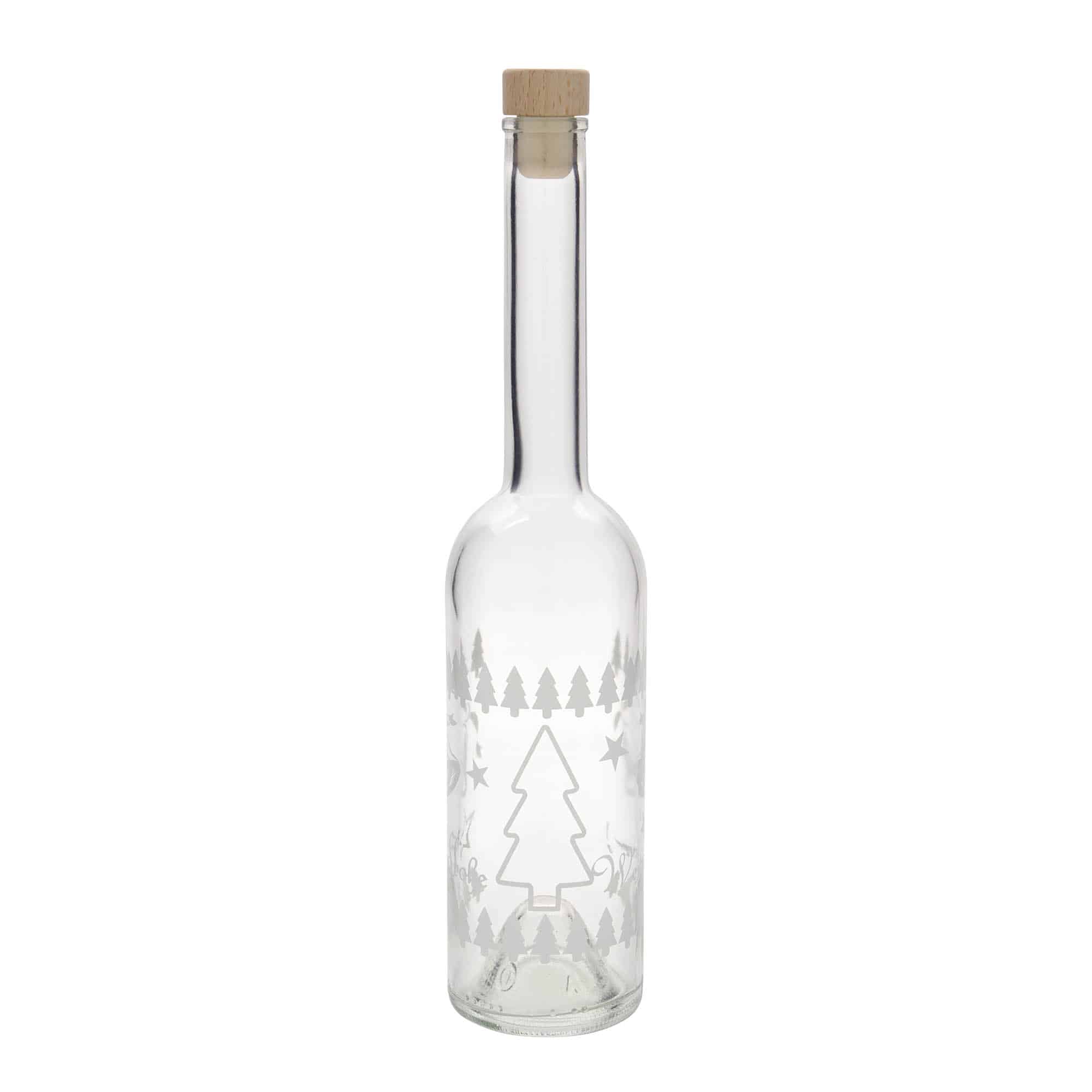 500 ml glassflaske "Opera", motiv: Klassisk jul, åpning: Kork