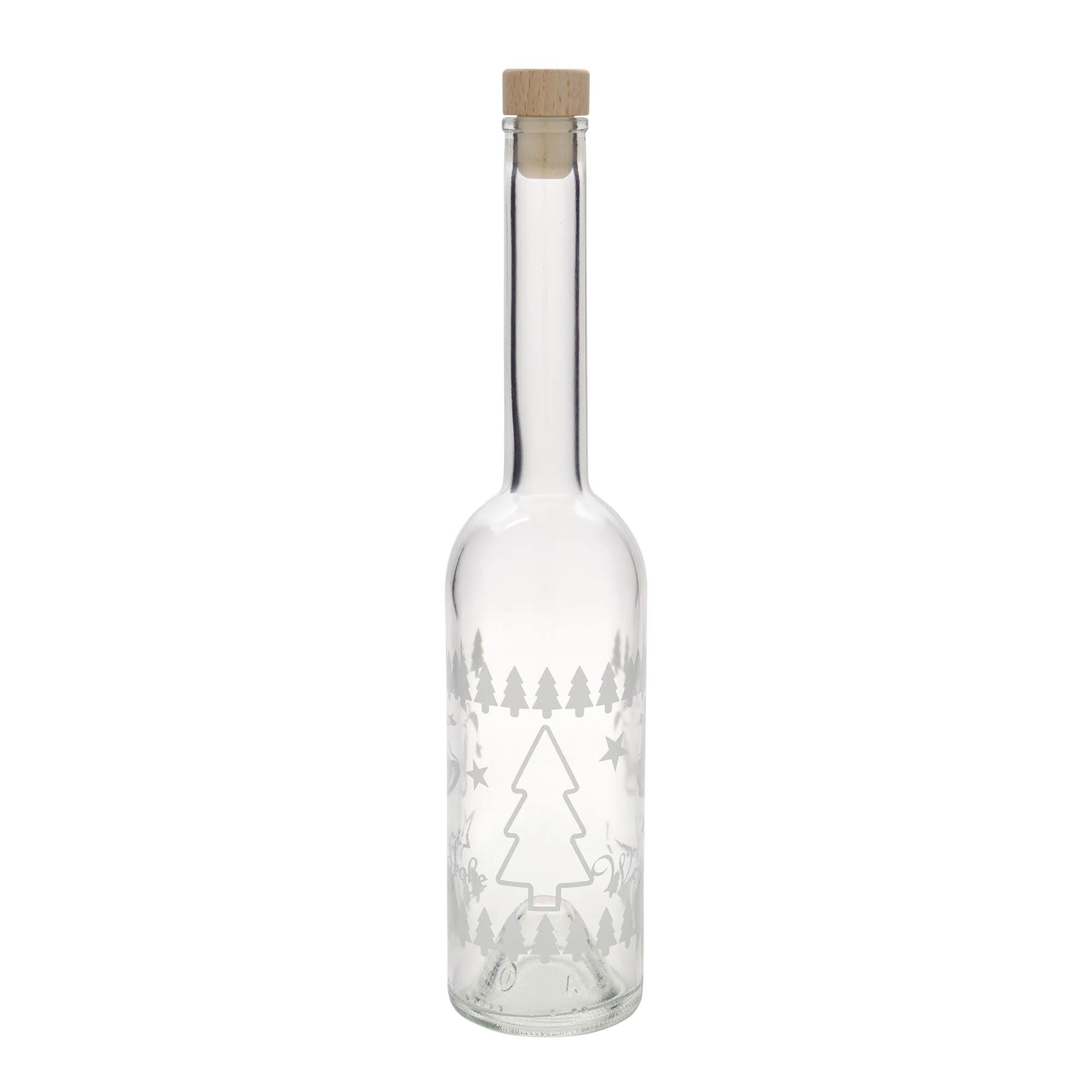 500 ml glassflaske 'Opera', motiv: Klassisk jul, åpning: kork