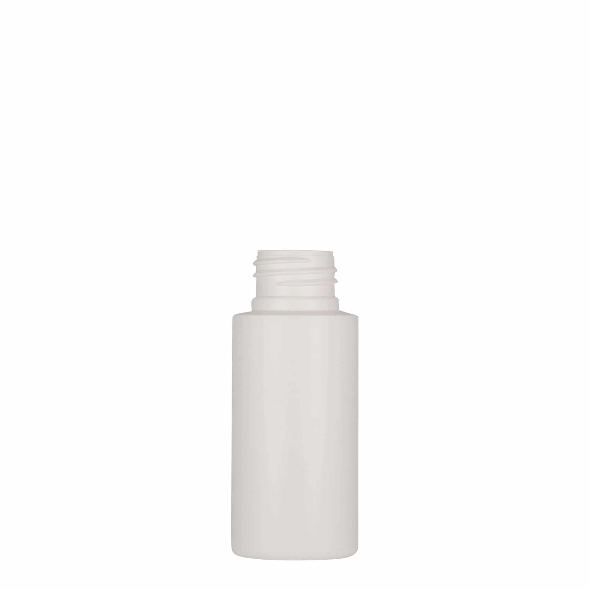 50 ml plastflaske "Pipe", HDPE, hvit, åpning: GPI 24/410 50 ml plastflaske "Pipe", HDPE, hvit, åpning: GPI 24/410