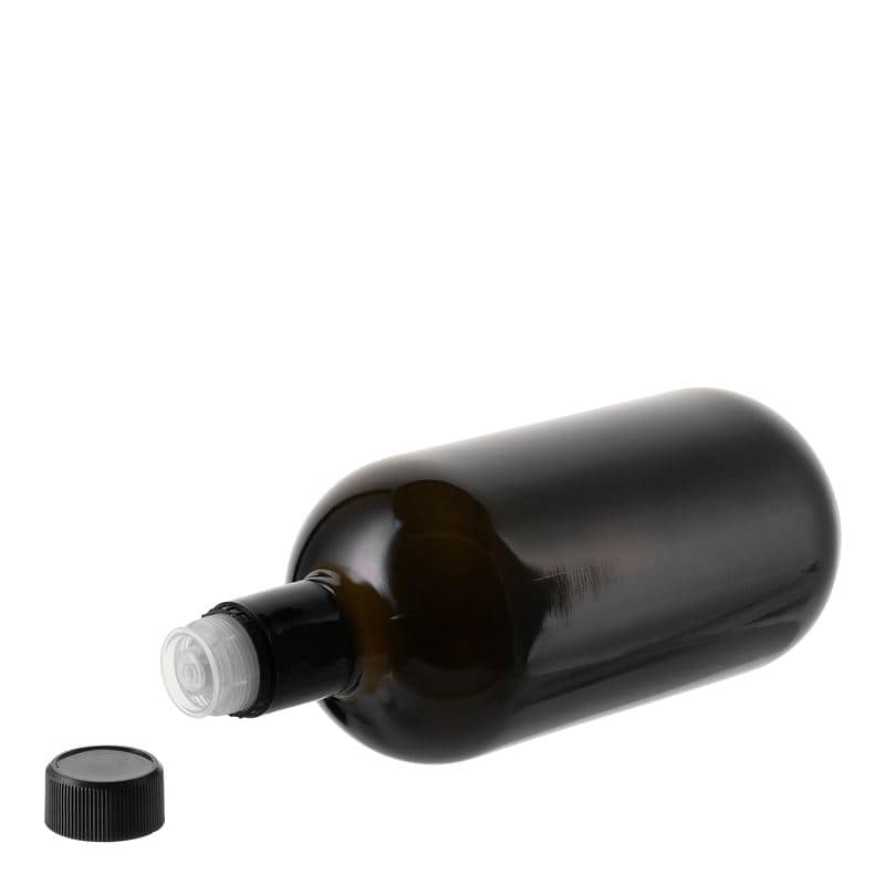 750 ml eddik-/oljeflaske "Biolio", glass, antikkgrønn, åpning: DOP