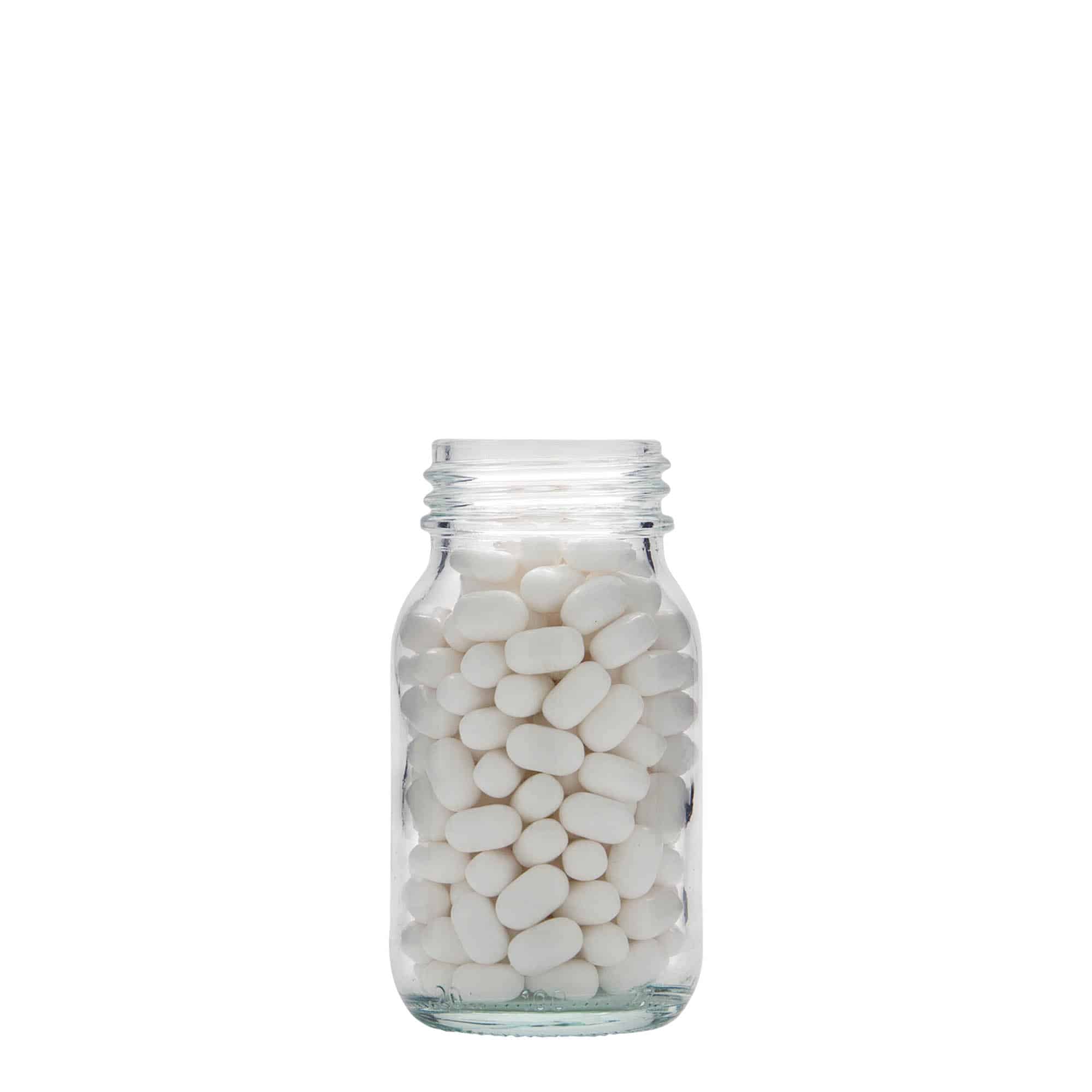 100 ml vidhalset glass, åpning: DIN 40