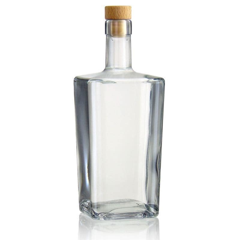 500 ml glassflaske "Noel", kvadratisk, åpning: Kork