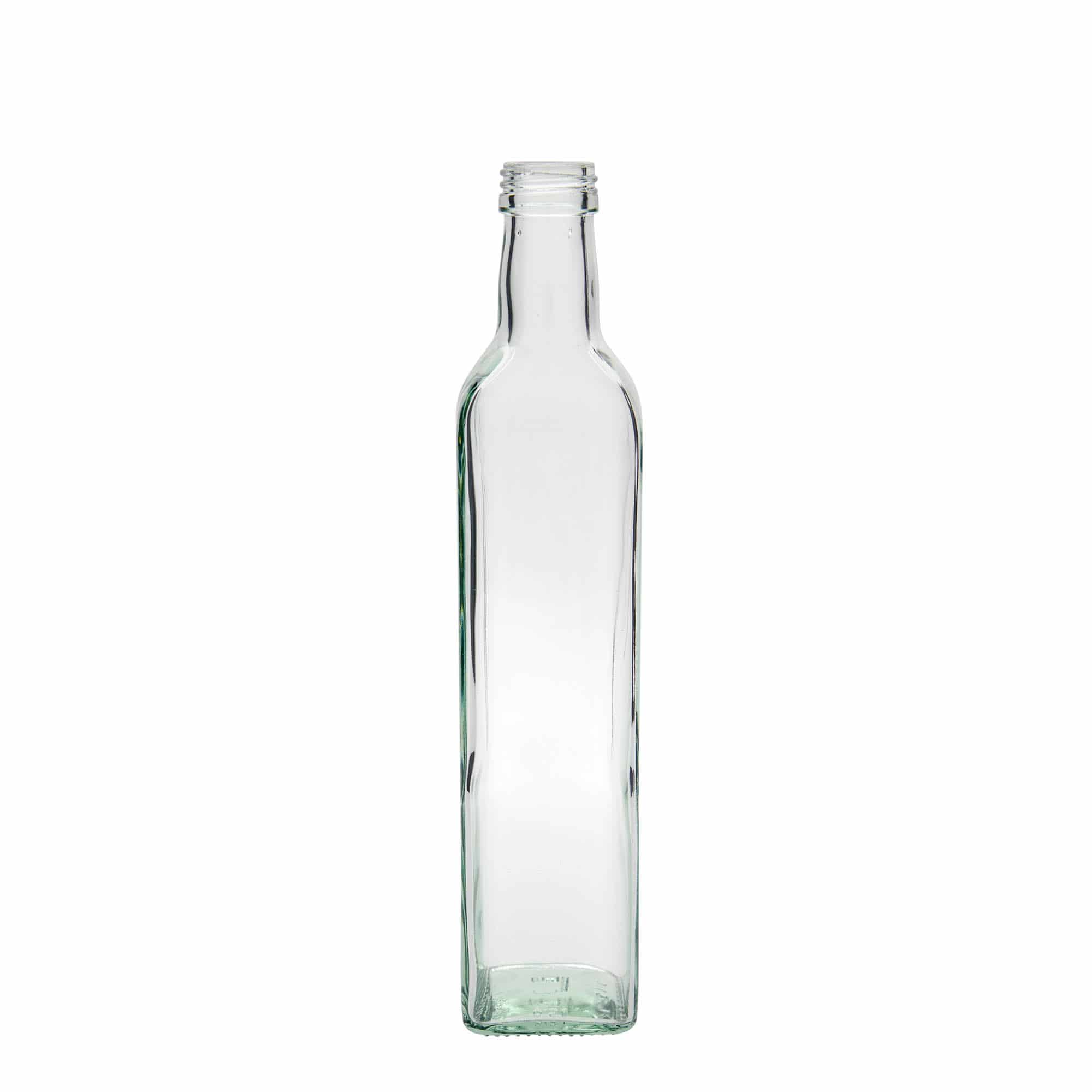 500 ml glassflaske "Marasca", kvadratisk, åpning: PP 31,5 500 ml glassflaske "Marasca", kvadratisk, åpning: PP 31,5