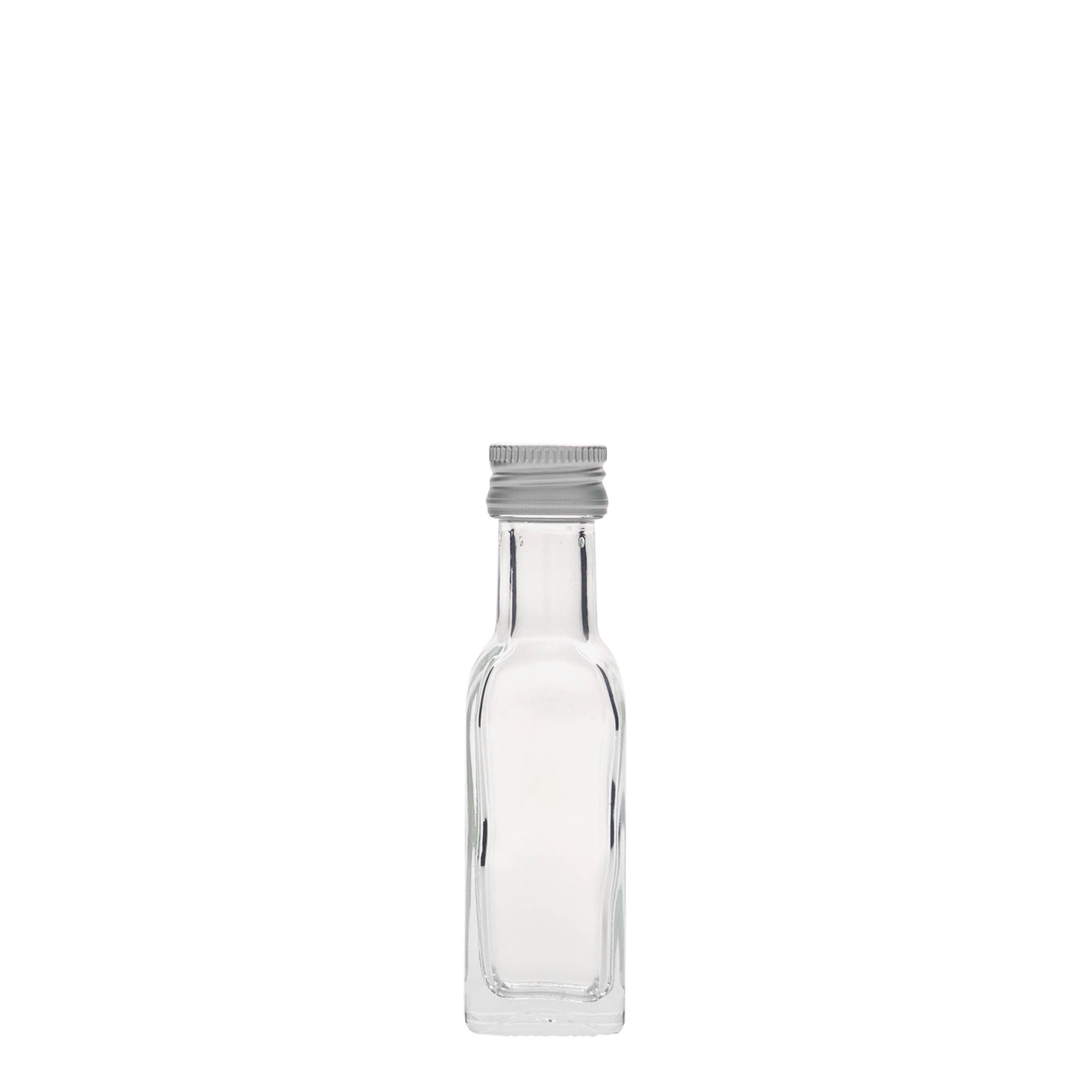 20 ml glassflaske 'Marasca', firkantet, åpning: PP 18 20 ml glassflaske 'Marasca', firkantet, åpning: PP 18