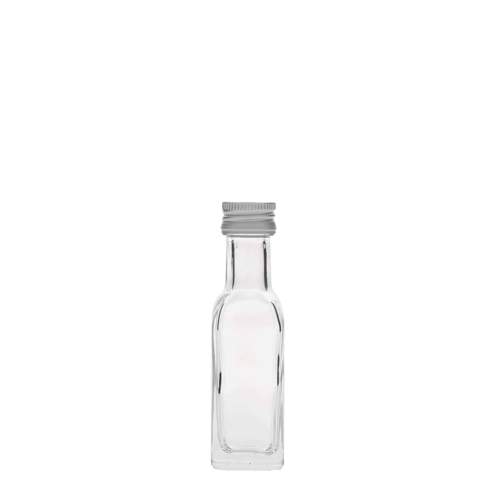 20 ml glassflaske 'Marasca', firkantet, åpning: PP 18