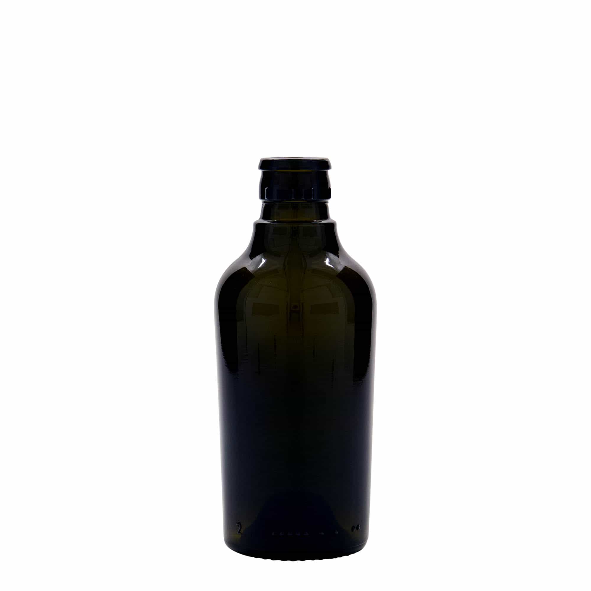 250 ml eddik-/oljeflaske "Oleum", glass, antikkgrønn, åpning: DOP 250 ml eddik-/oljeflaske "Oleum", glass, antikkgrønn, åpning: DOP
