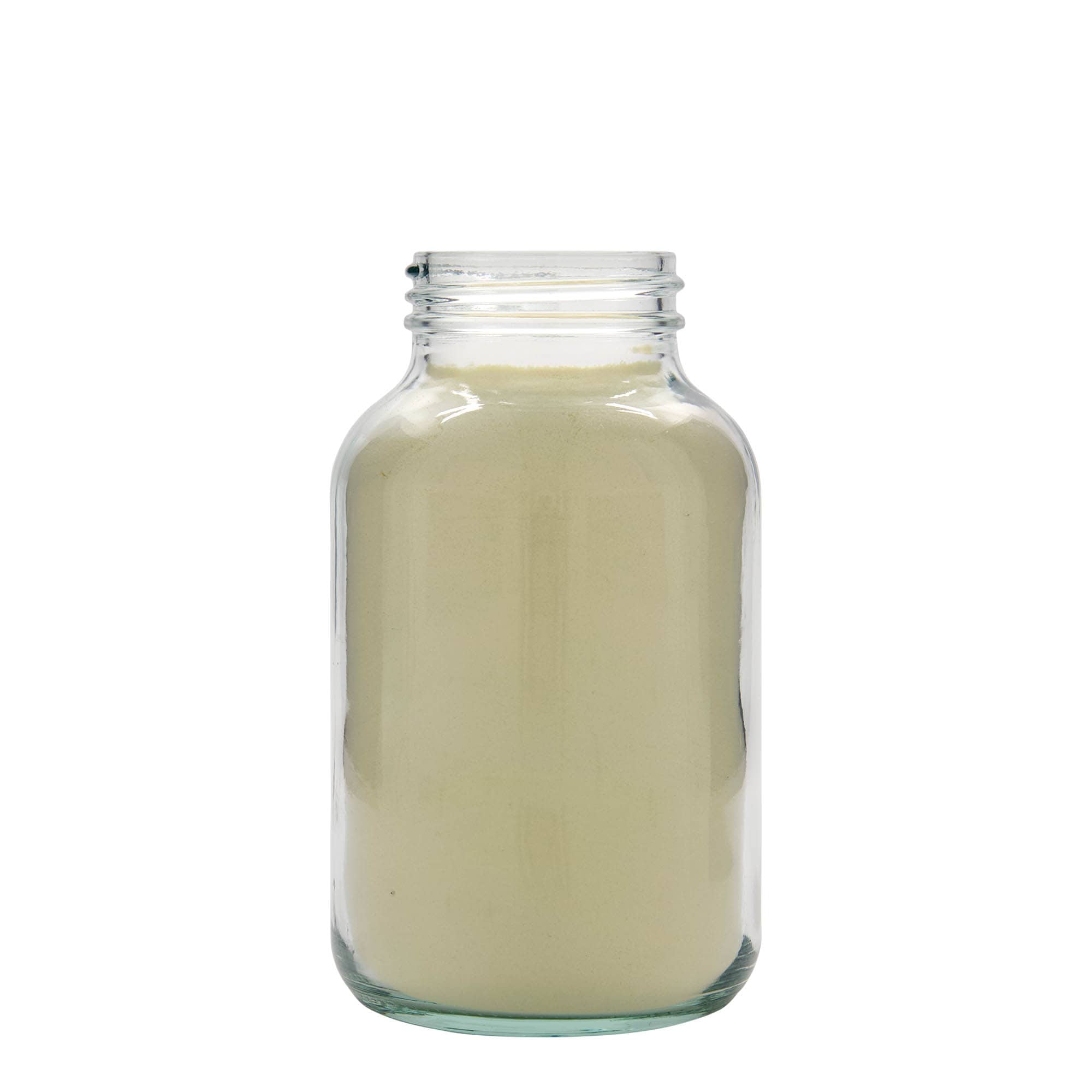 1.000 ml vidåpnet glass, åpning: DIN 68 1.000 ml vidåpnet glass, åpning: DIN 68