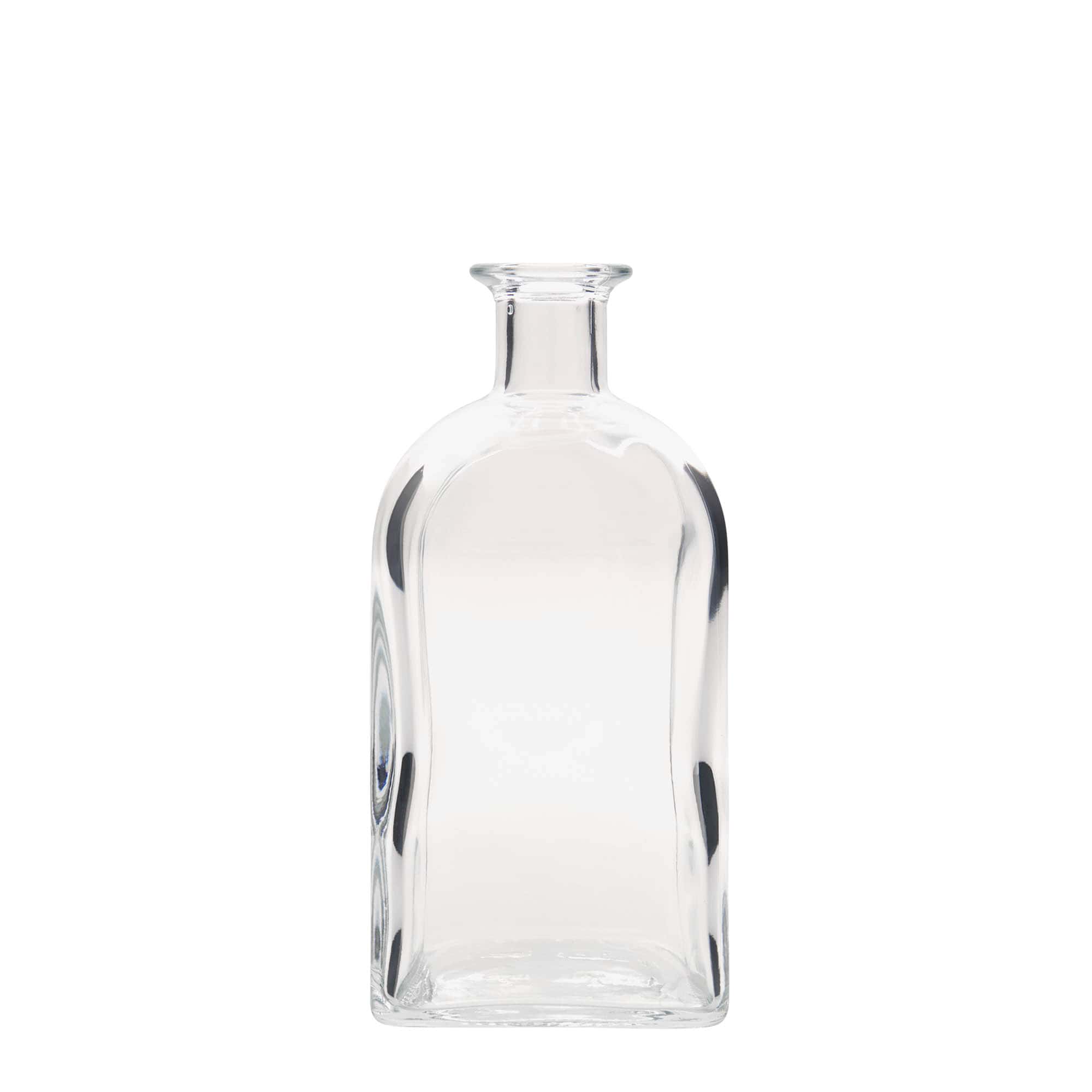 700 ml glassflaske apotek Carré, firkantet, åpning: kork