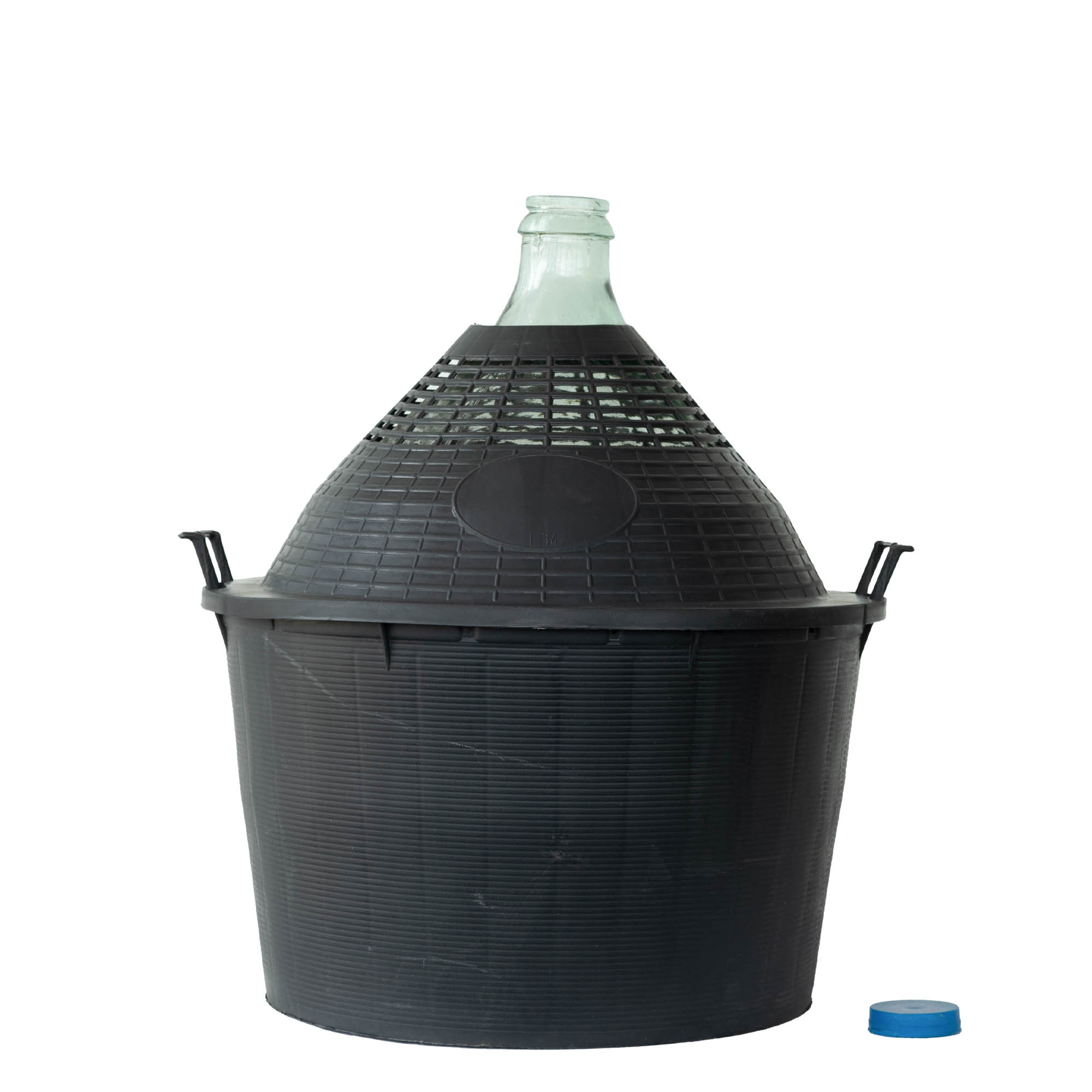 34 l ballongflaske med smal hals, glass, munningslokk 34 l ballongflaske med smal hals, glass, munningslokk