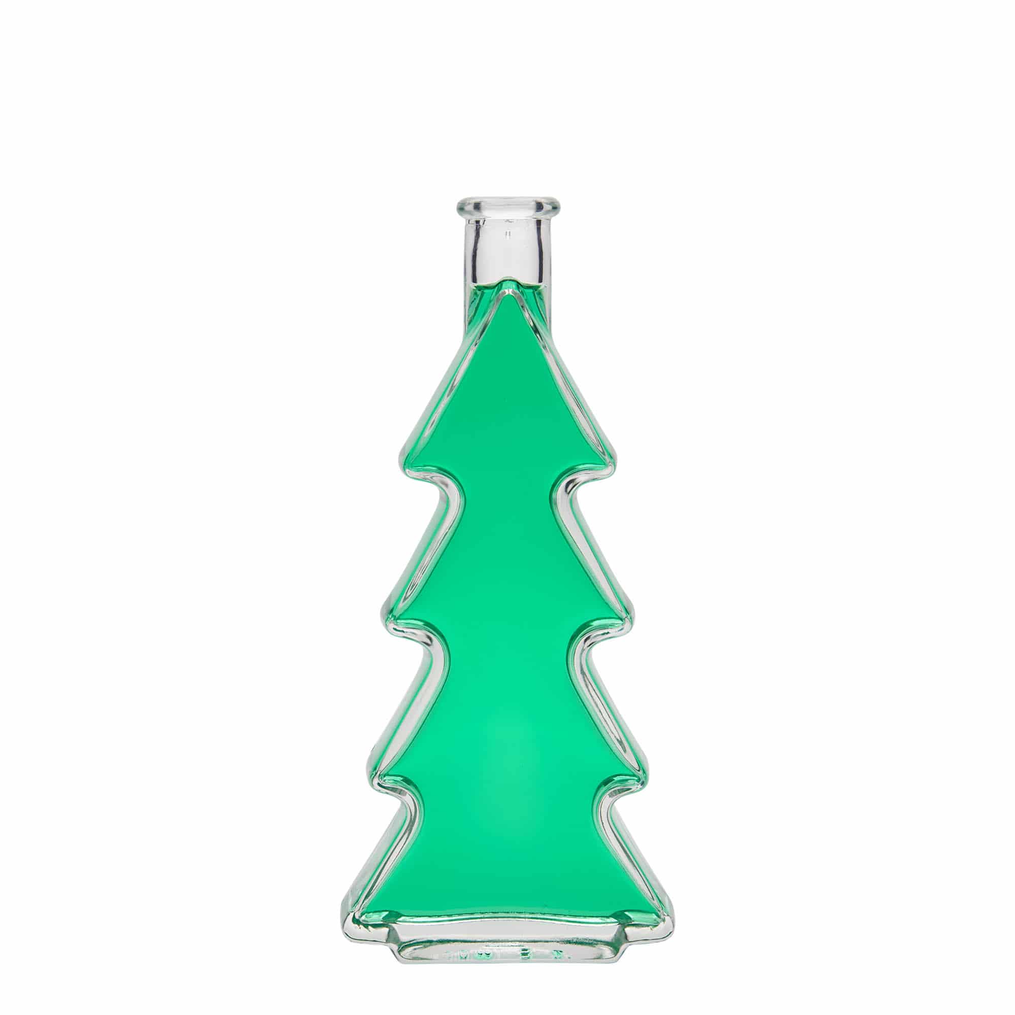 200 ml glassflaske 'Juletre', åpning: kork