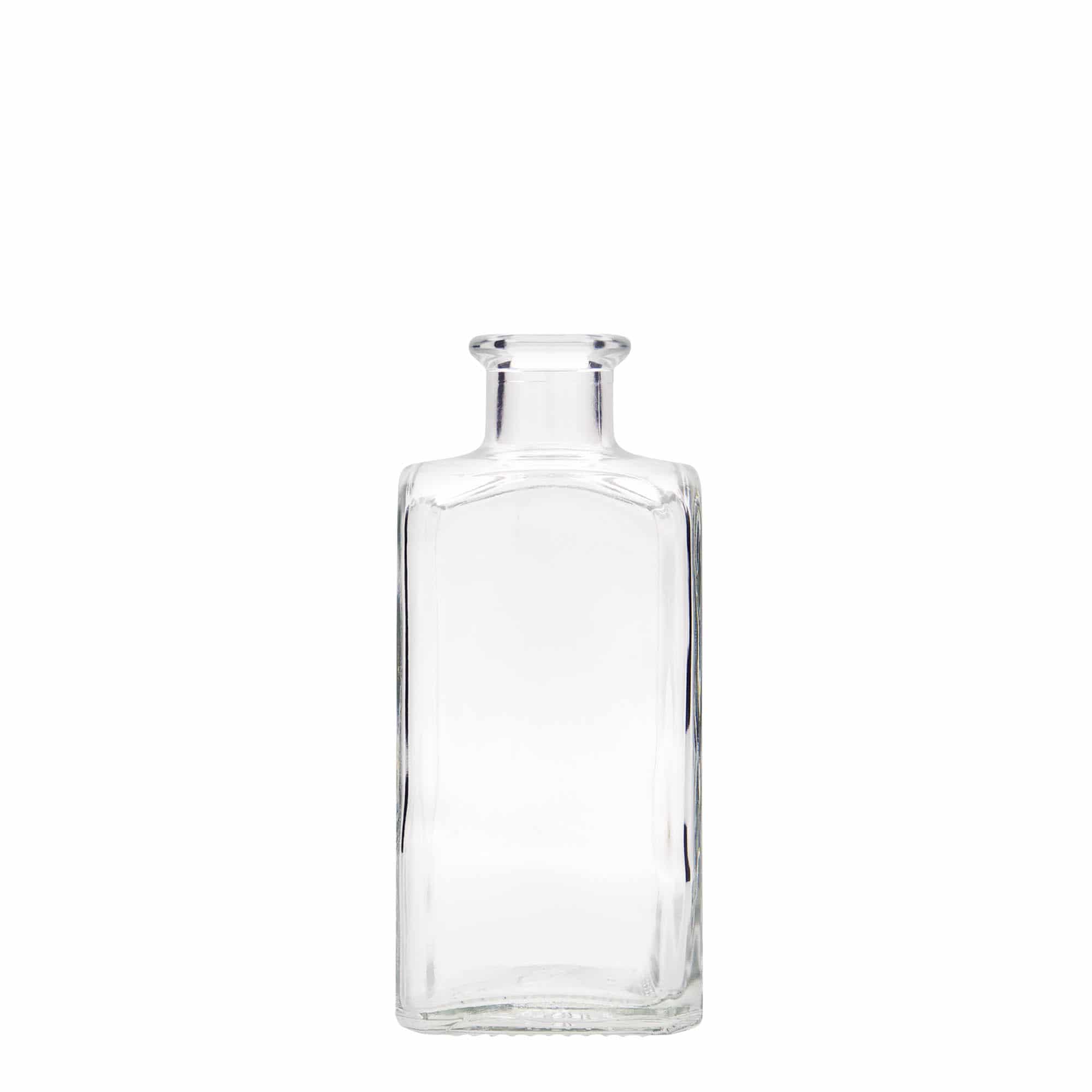 250 ml apotekerglassflaske Carré, kvadratisk, åpning: Kork 250 ml apotekerglassflaske Carré, kvadratisk, åpning: Kork