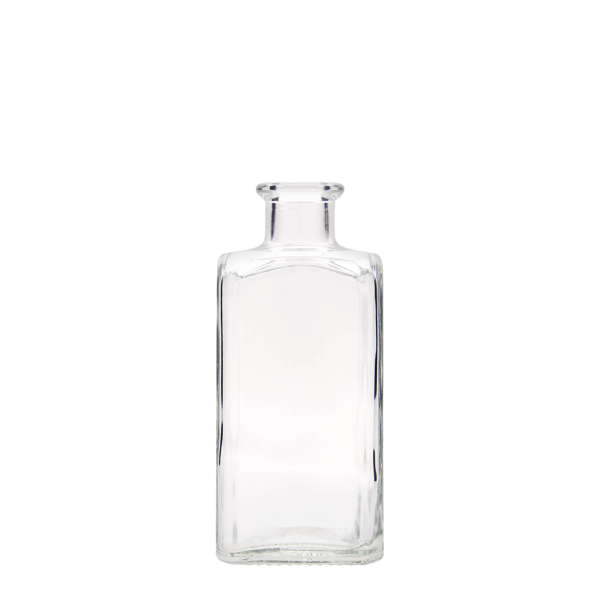 250 ml glassflaske Apotheker Carré, firkantet, åpning: kork 250 ml glassflaske Apotheker Carré, firkantet, åpning: kork