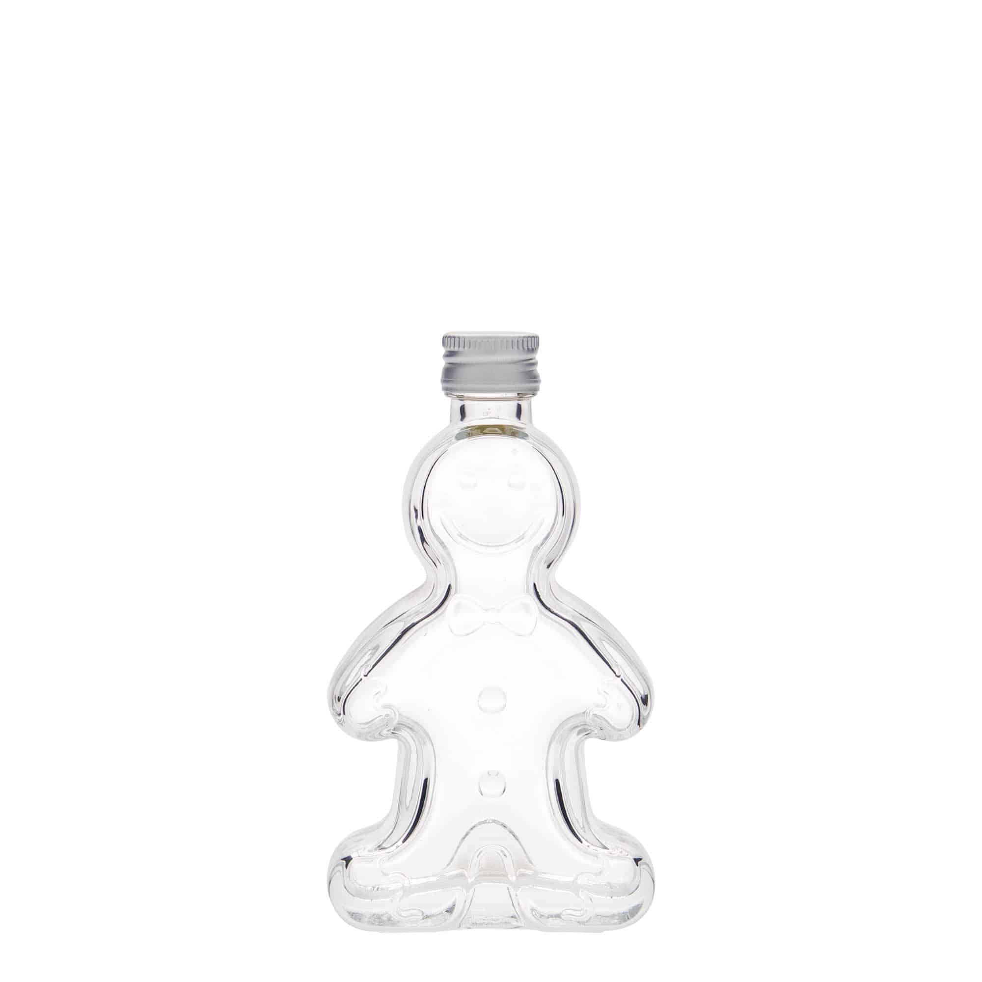 50 ml glassflaske "Pepperkakemann", åpning: PP 18