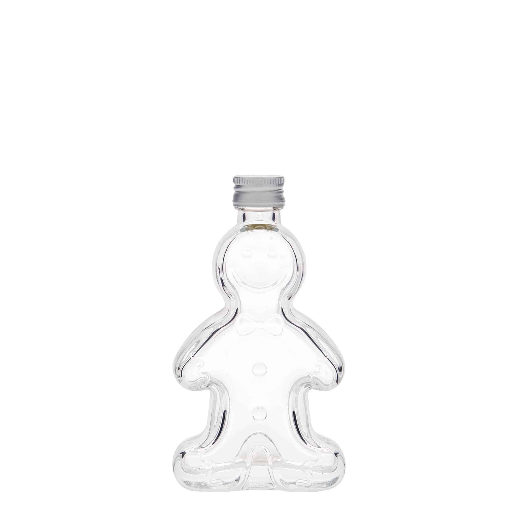 50 ml glassflaske 'Pepperkakemann', åpning: PP 18