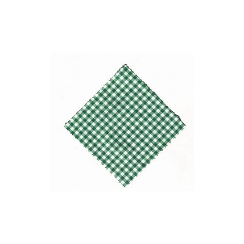 Stoffhette rutete 12x12, kvadratisk, tekstil, mørkegrønn, åpning: TO38-TO53