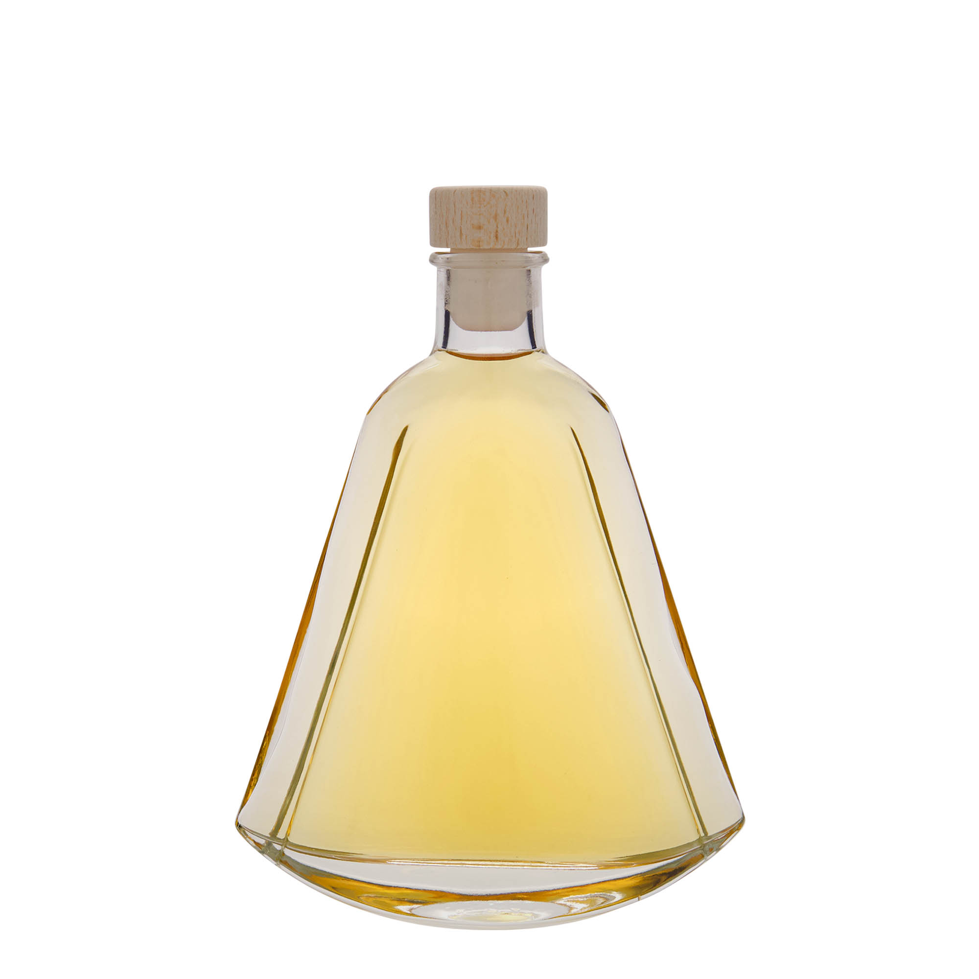 200 ml glassflaske 'Maurizio', oval, åpning: kork