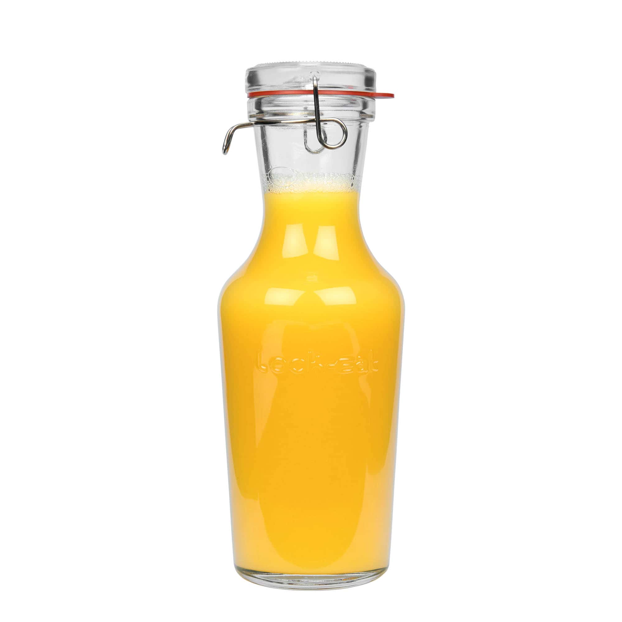 1.000 ml glasskaraffel 'Lock-Eat', åpning: trådspenne-lukking
