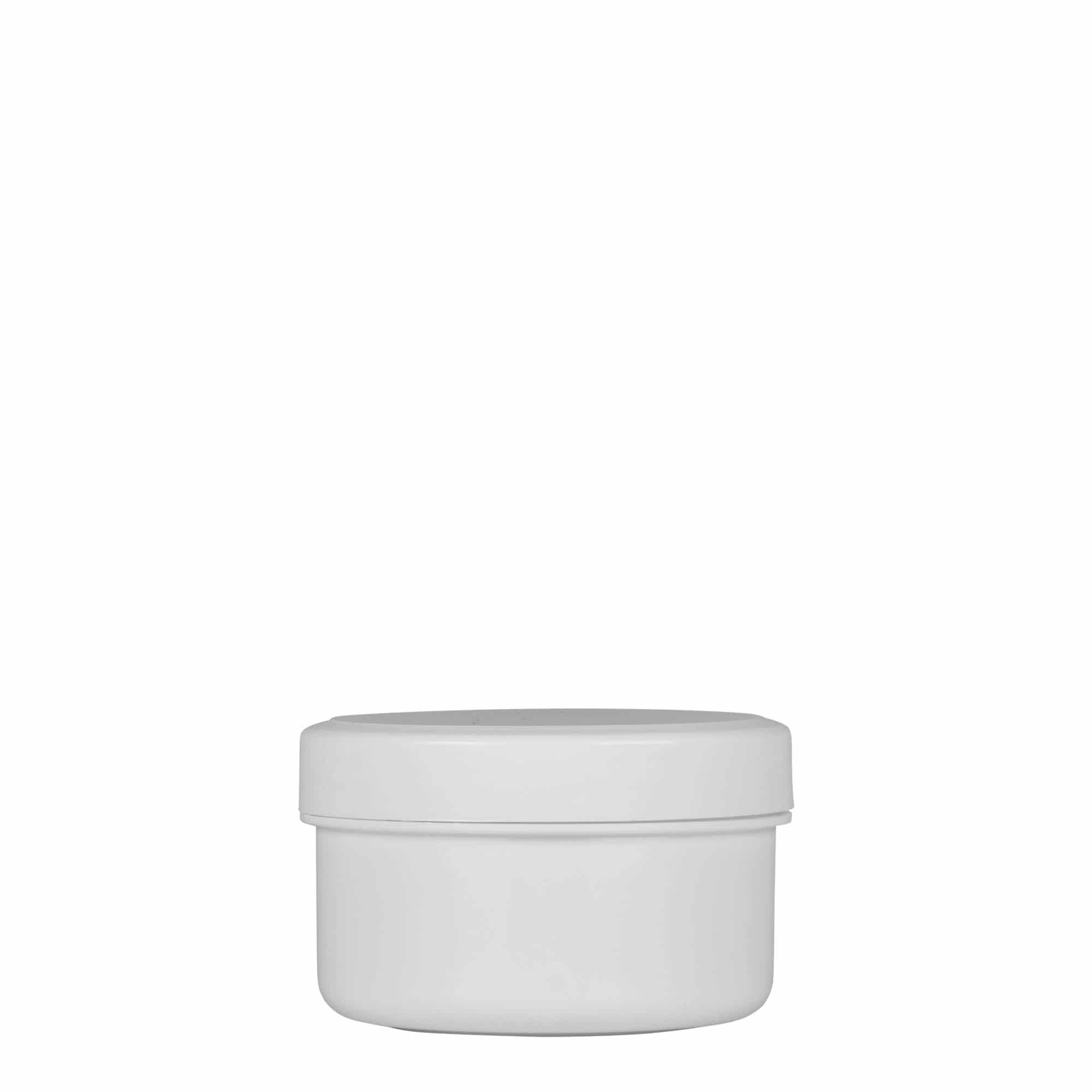 60 ml plastboks "White Line", PP, hvit, åpning: Skrulokk