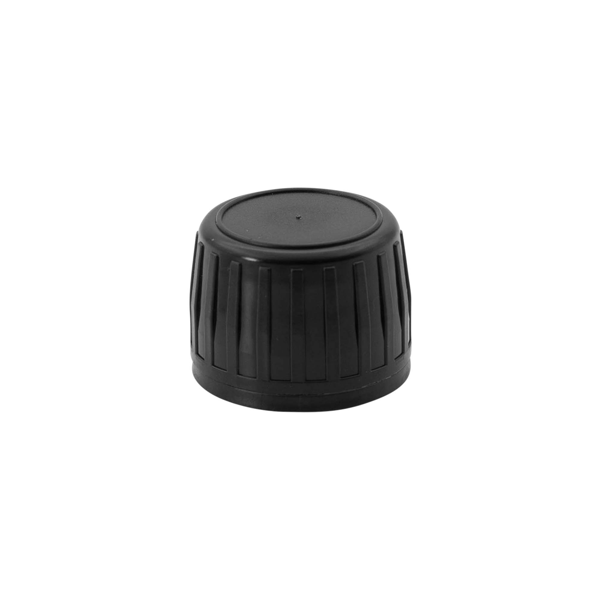 Skrukapsel originalitet, PP-plast, svart, for åpning: PP 28 Skrukapsel originalitet, PP-plast, svart, for åpning: PP 28
