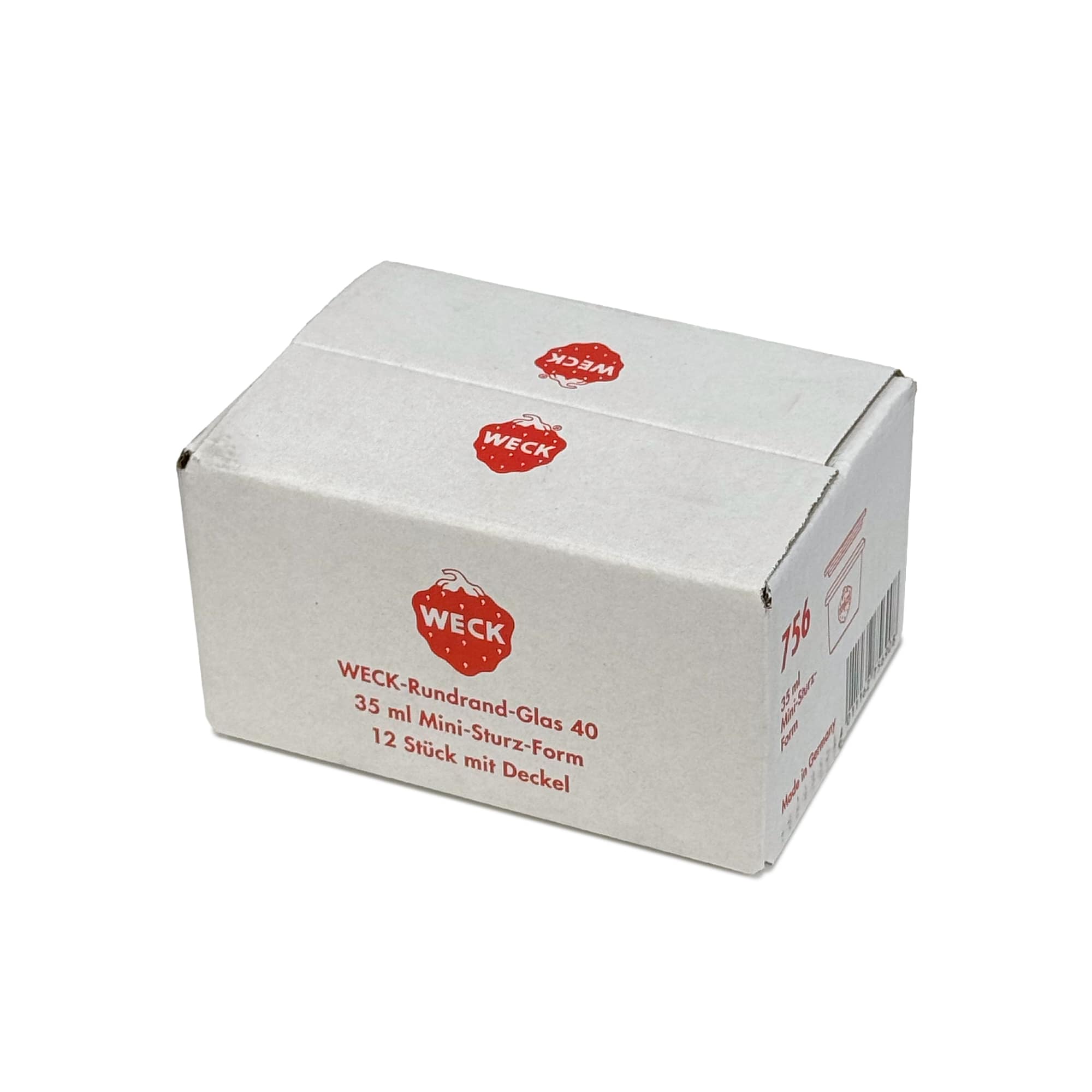 12x 35 ml WECK-sylteglass av terrintype med glasslokk RR 40