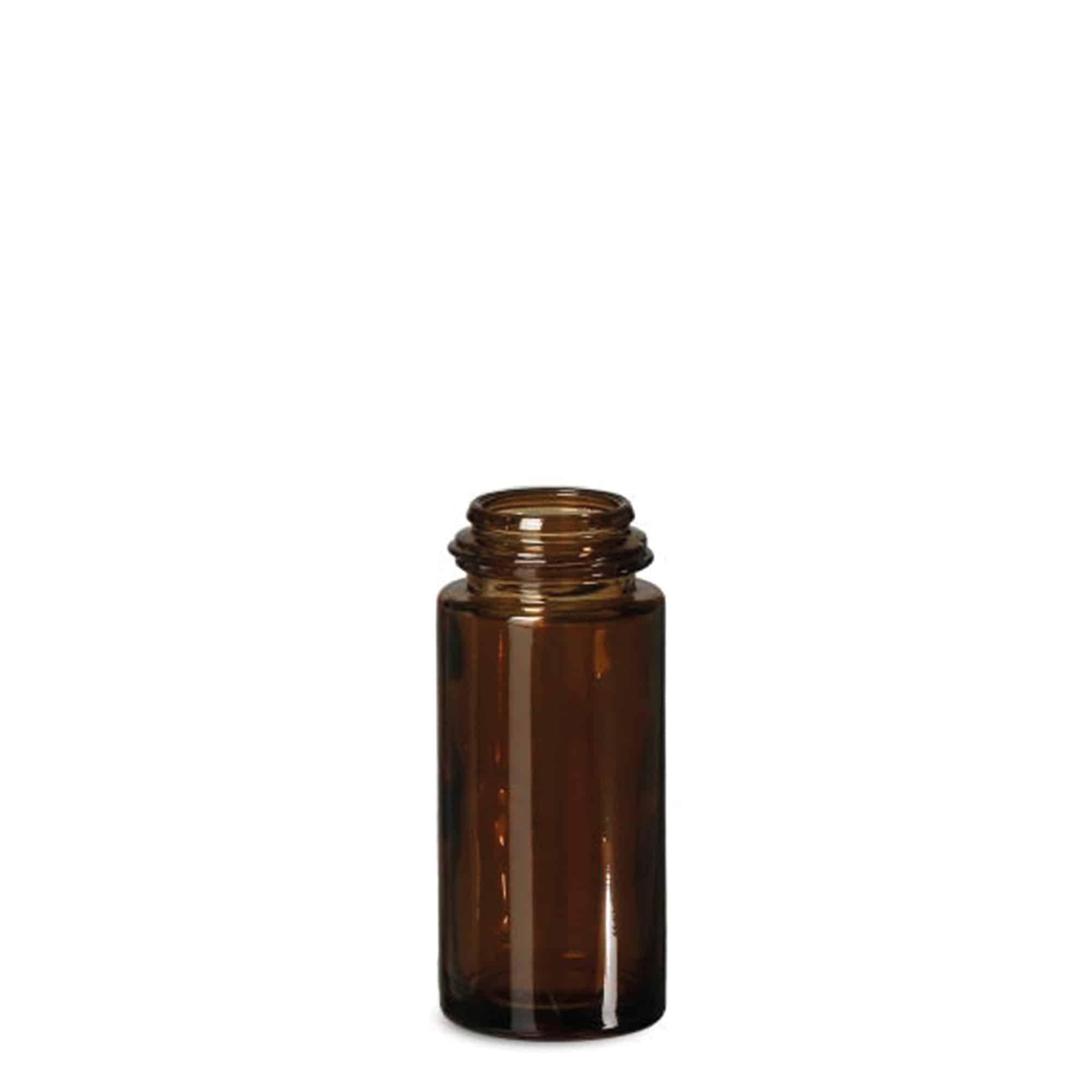 50 ml roll-on-flaske, glass, brun, åpning: skrukork