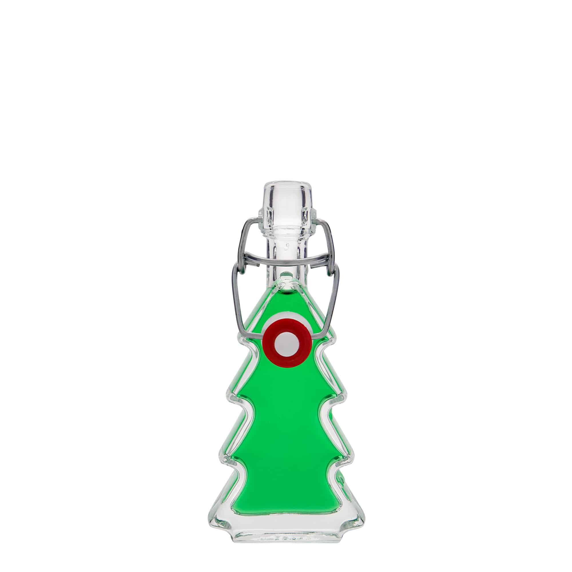 40 ml glassflaske "Juletre", åpning: Bøylelokk