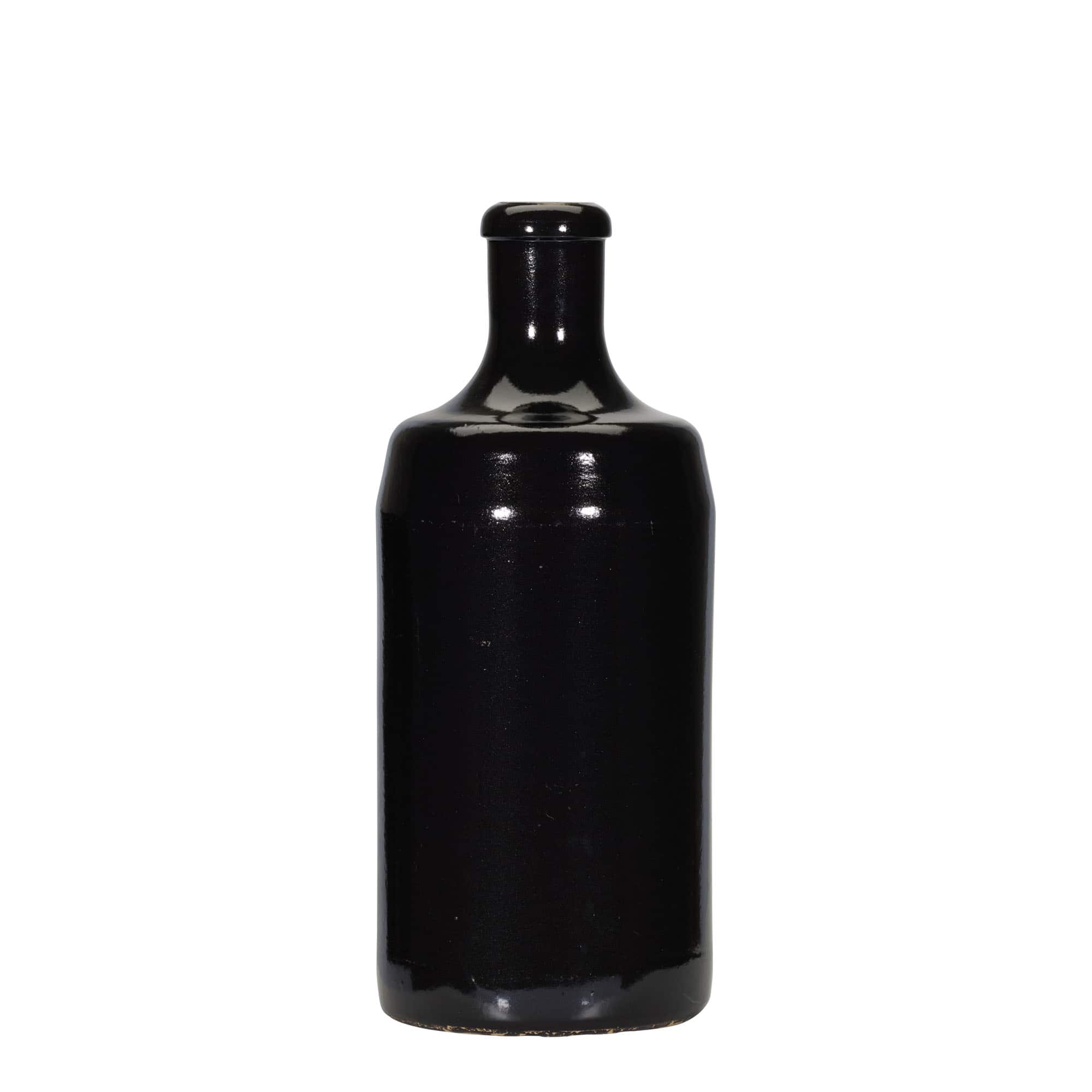 700 ml krukke 'Calvados, steingods, svart, åpning: kork