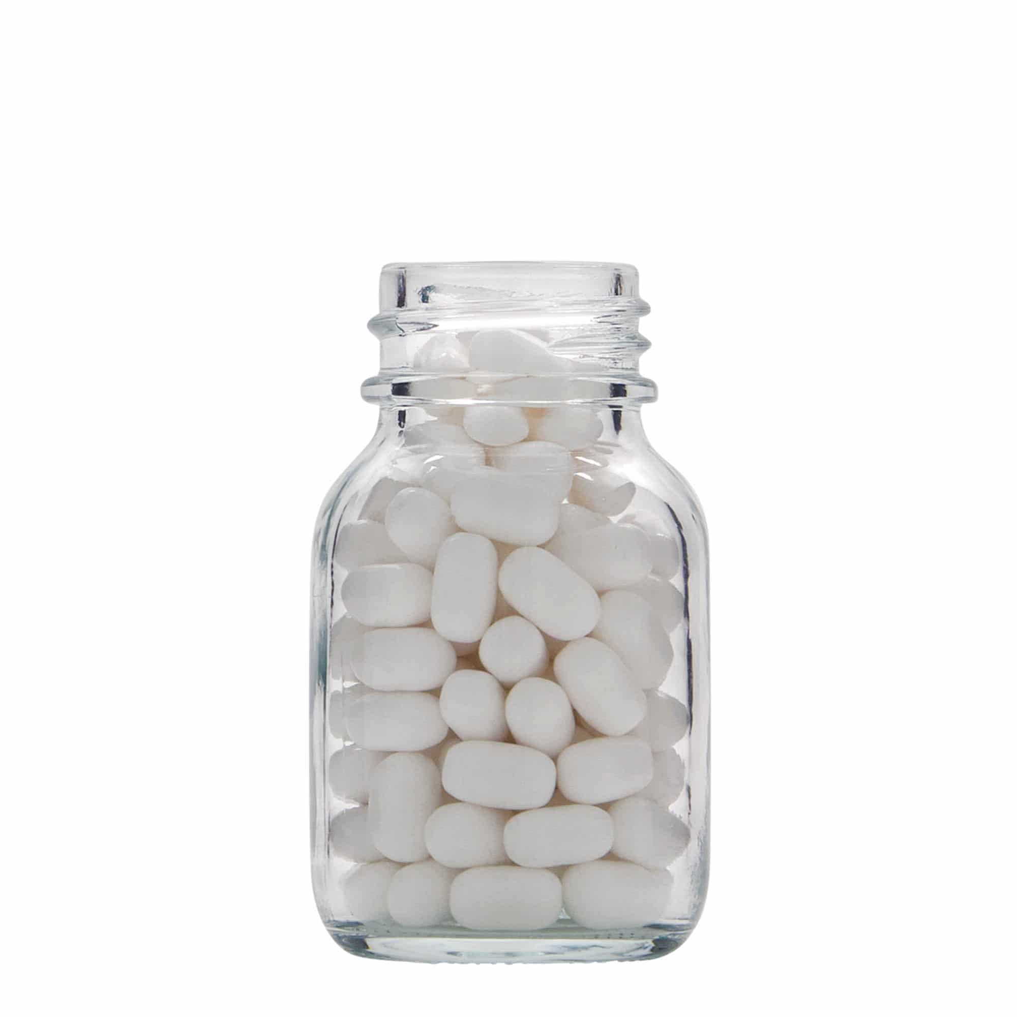 50 ml bredhalsglass, åpning: DIN 32